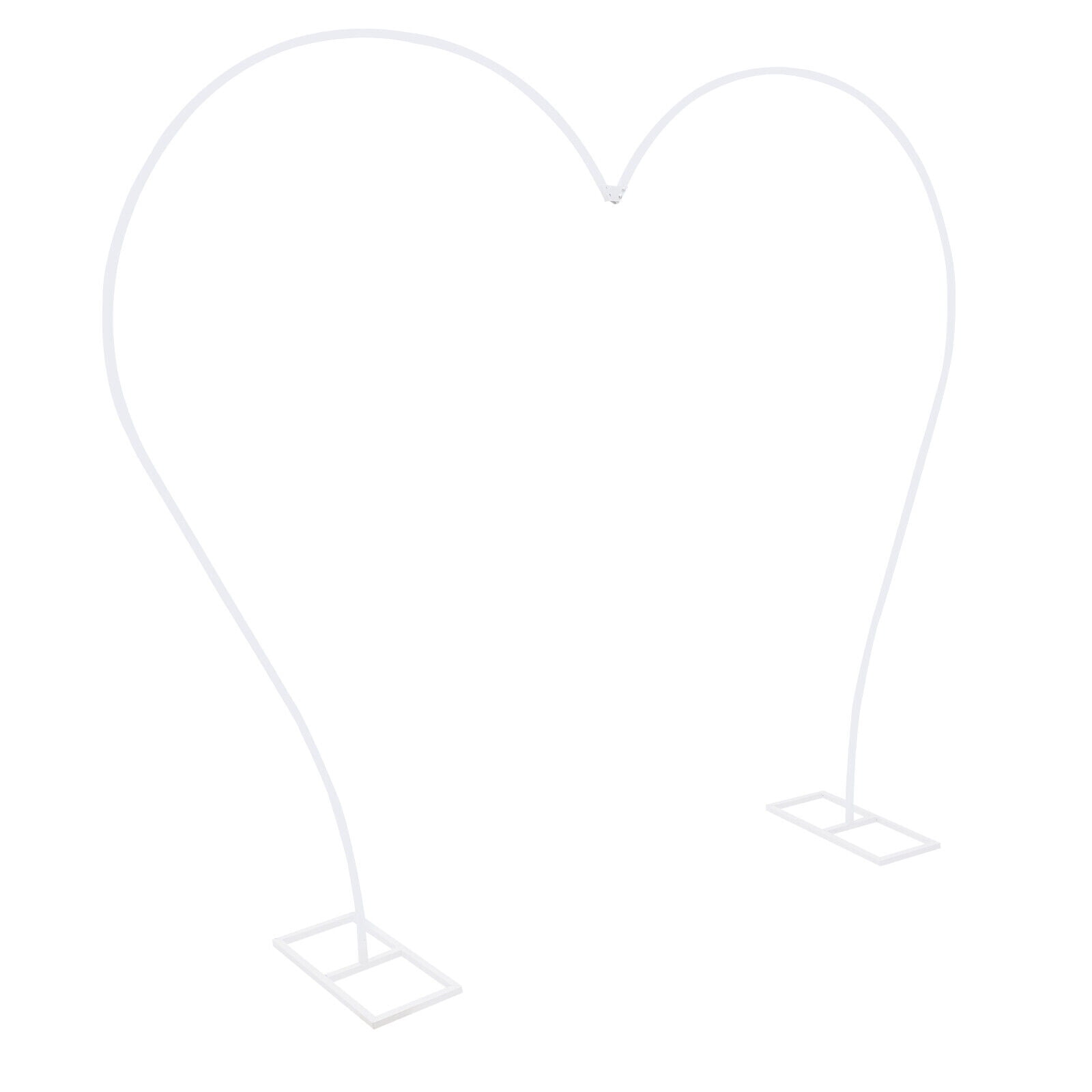 Miumaeov Heart-Shaped Metal Arch Stand for Wedding and Party Backdrop Decoration (White, 8.7 ft x 7.7 ft) ha2nl