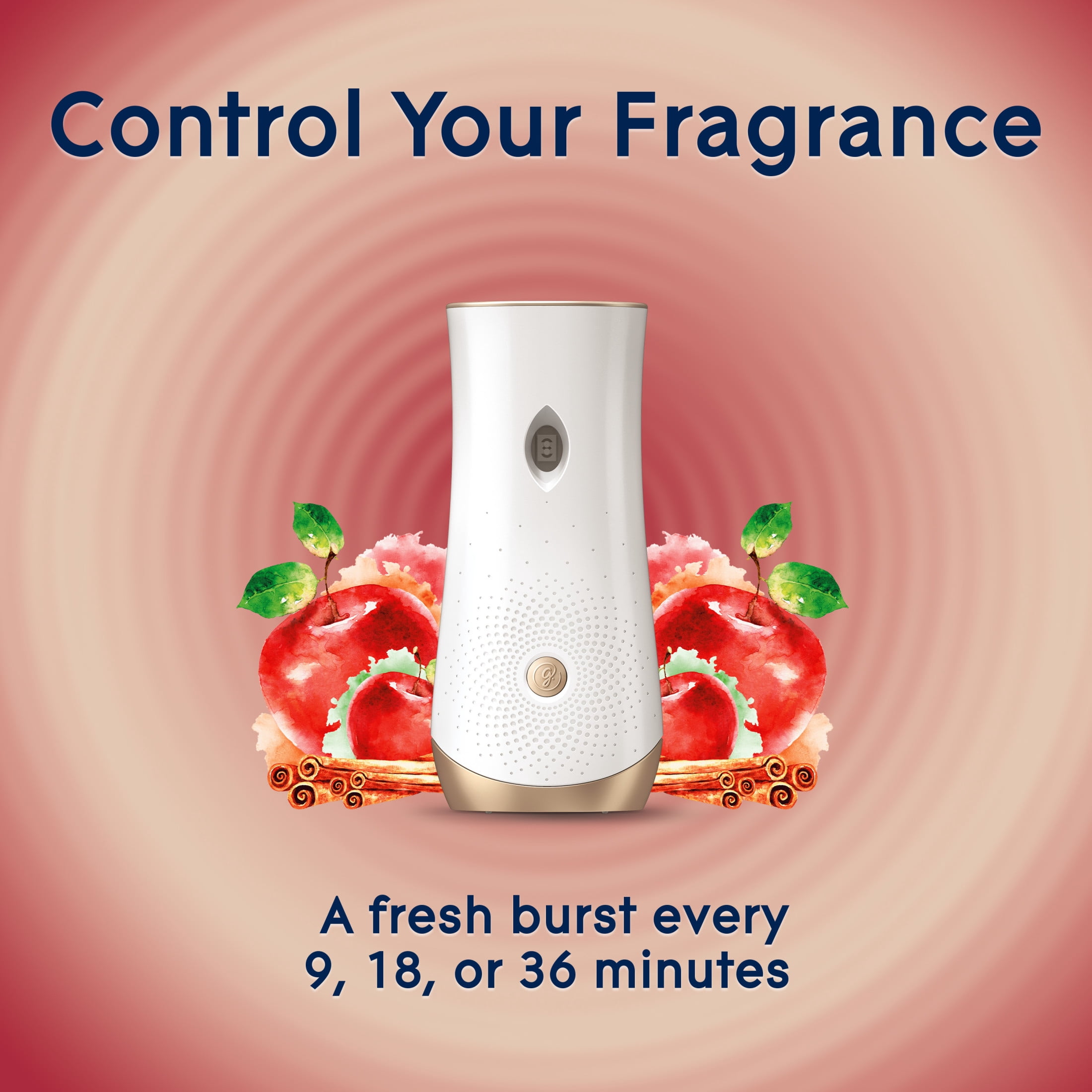 Glade Automatic Spray Air Freshener Refill, Apple Cinnamon Scent, Long-Lasting Fragrance (2 Count, 12.4 oz) z4j7f