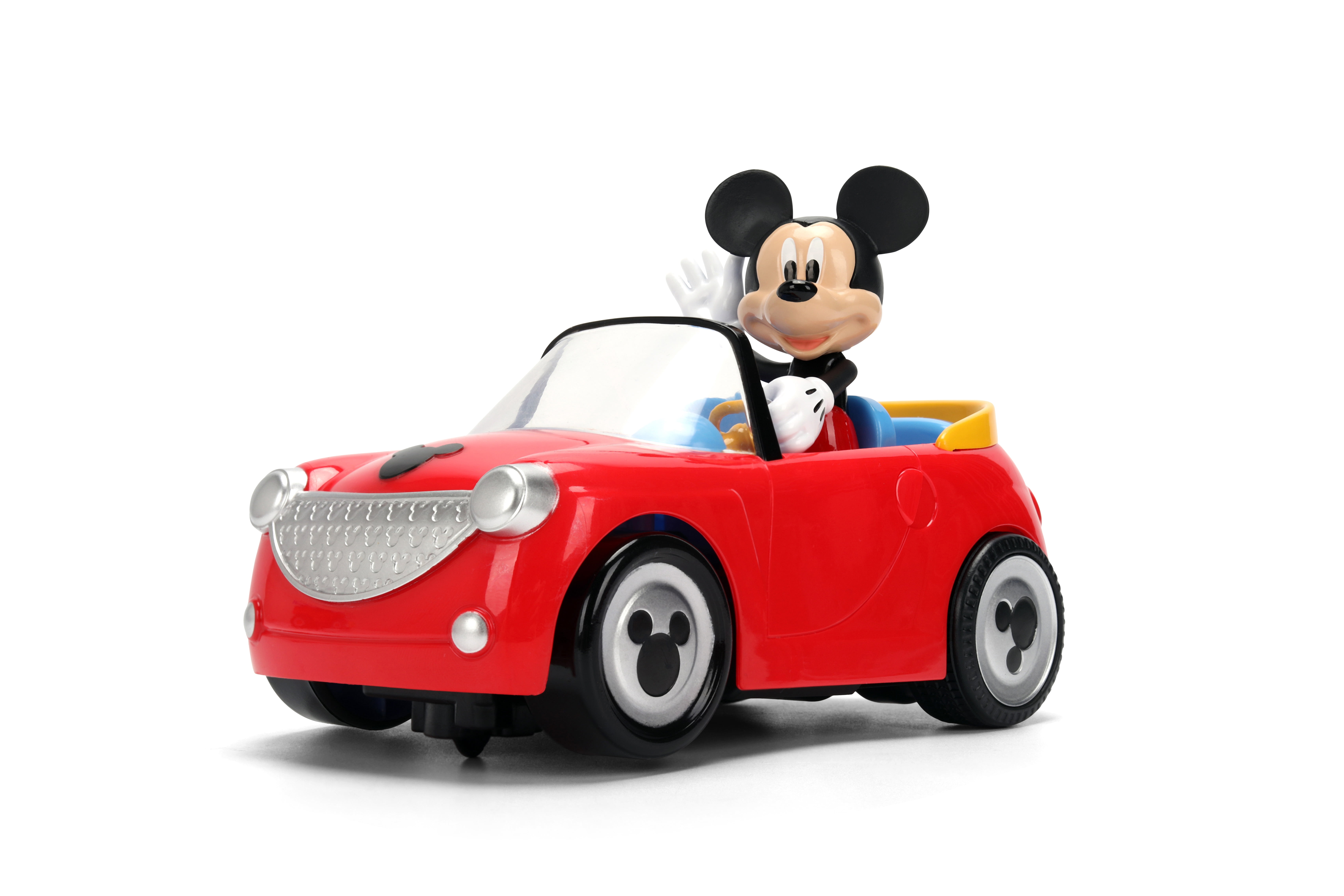 Disney Mickey Mouse Roadster RC Car Remote Control Vehicle (Red, 5.5 in) 2dgst
