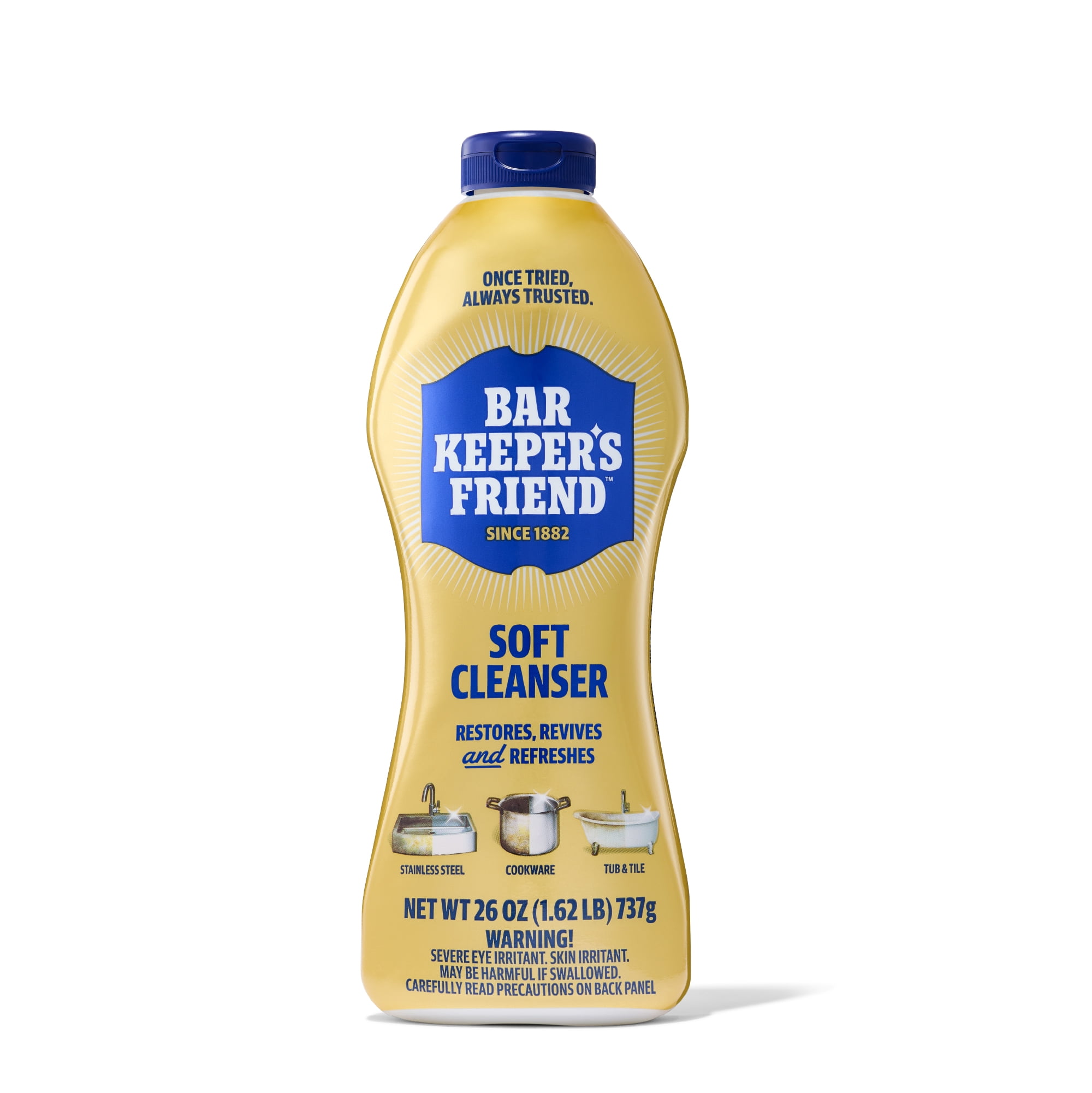 Bar Keepers Friend Soft Cleanser Liquid Surface Cleaner for Kitchen and Bathroom (Citrus, 26 oz, 6 Pack) shd4z