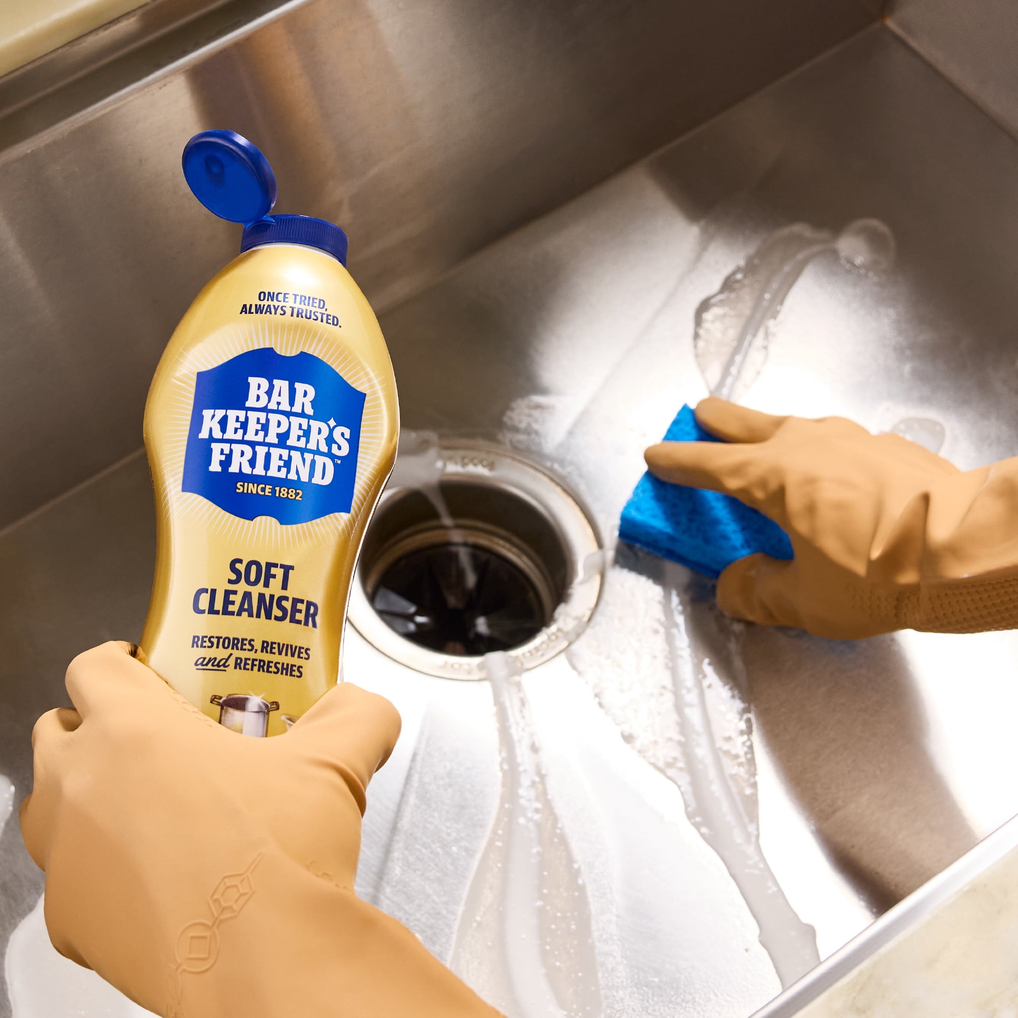 Bar Keepers Friend Soft Cleanser Liquid Surface Cleaner for Kitchen and Bathroom (Citrus, 26 oz, 6 Pack) shd4z