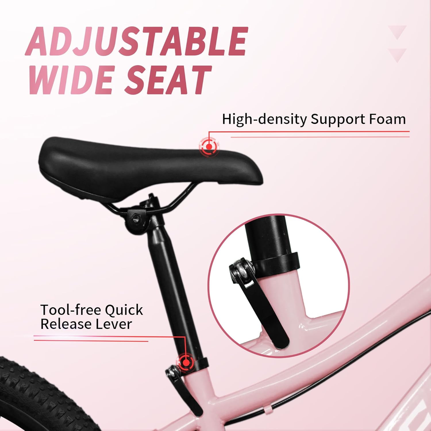 Akaber 24-inch Kids Mountain Bike, 7-Speed Drivetrain with Suspension Fork and Dual-Disc Brakes (Pink, 24 in) fktr5