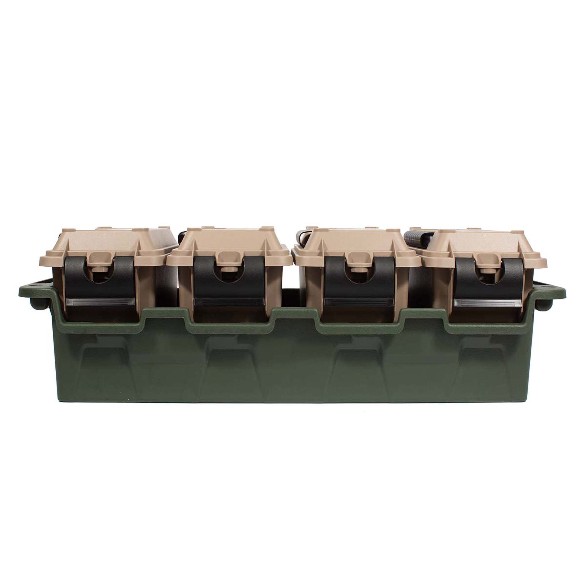 Greenmade Stackable Office Storage Crate, Heavy-Duty Organization Bin (Green, 4 Count Pack) 53c5e