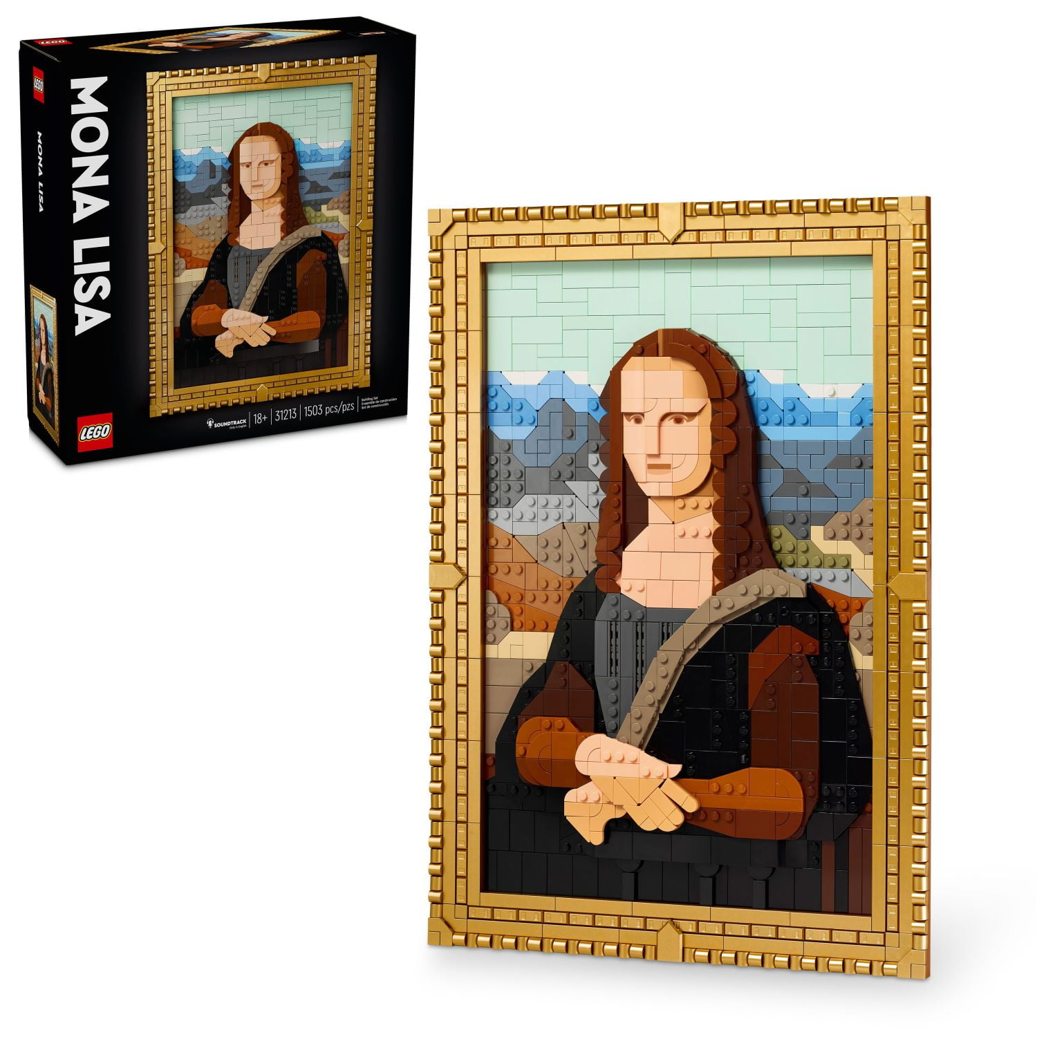 LEGO Art Mona Lisa Building Set, Leonardo da Vinci Wall Display for Adults (1,503 Pieces, 17 in x 11.5 in) 8s7f7