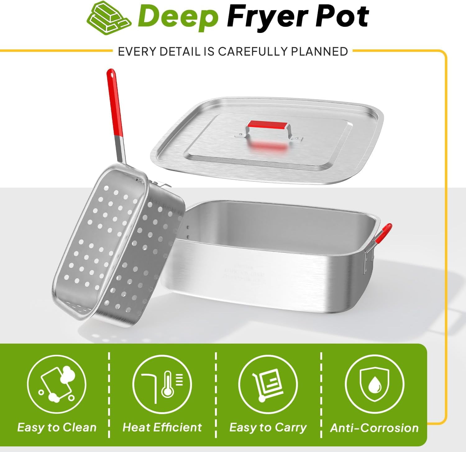 Generic 18QT Propane Deep Fryer Outdoor Cooking Station with 2 Baskets, Thermometer, and 58,000 BTU Burner (18 Quart) reur6