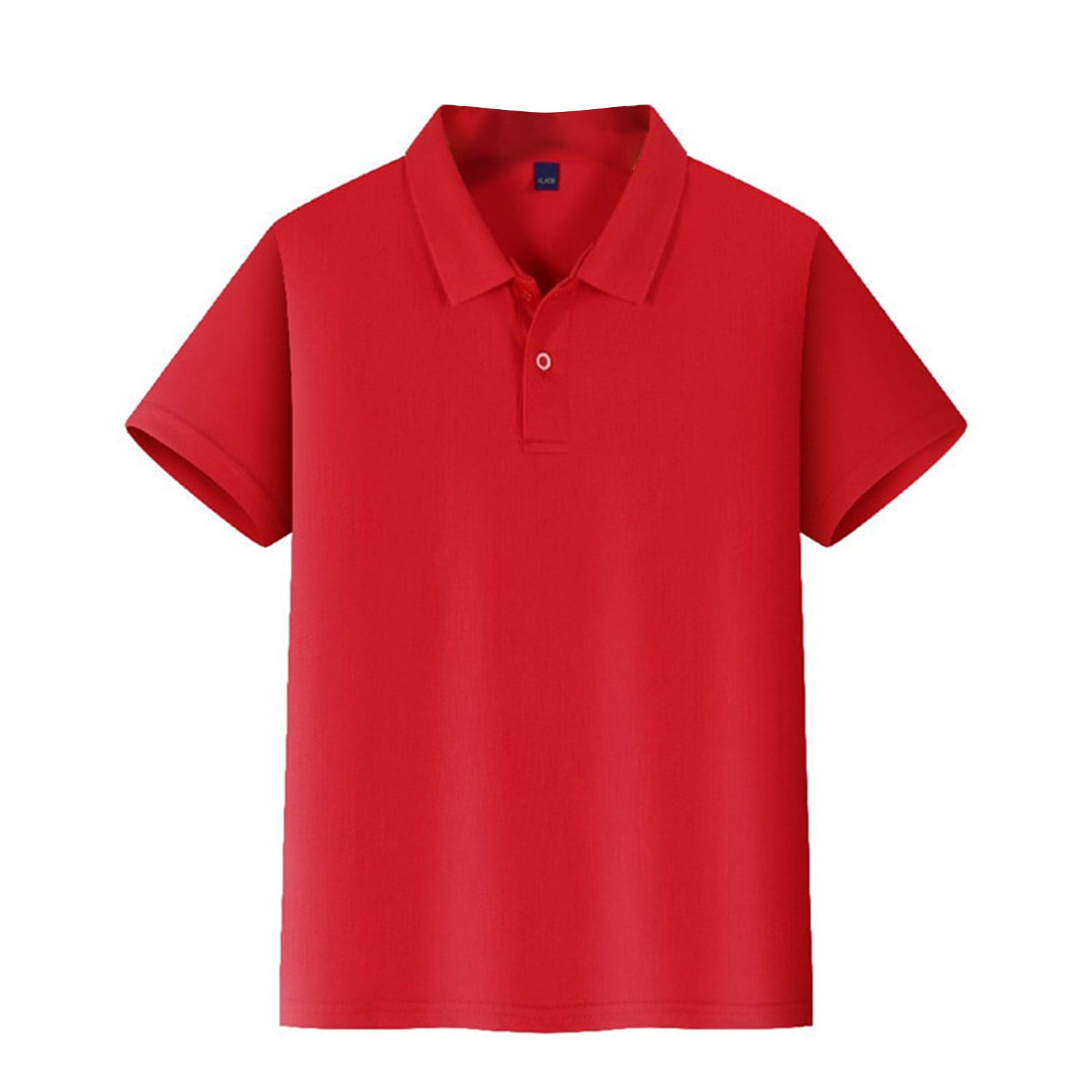 KTYNE Kids Polo Shirt Short Sleeve School Uniform Casual Collared Top (Red, 9-10 Years) zglnv