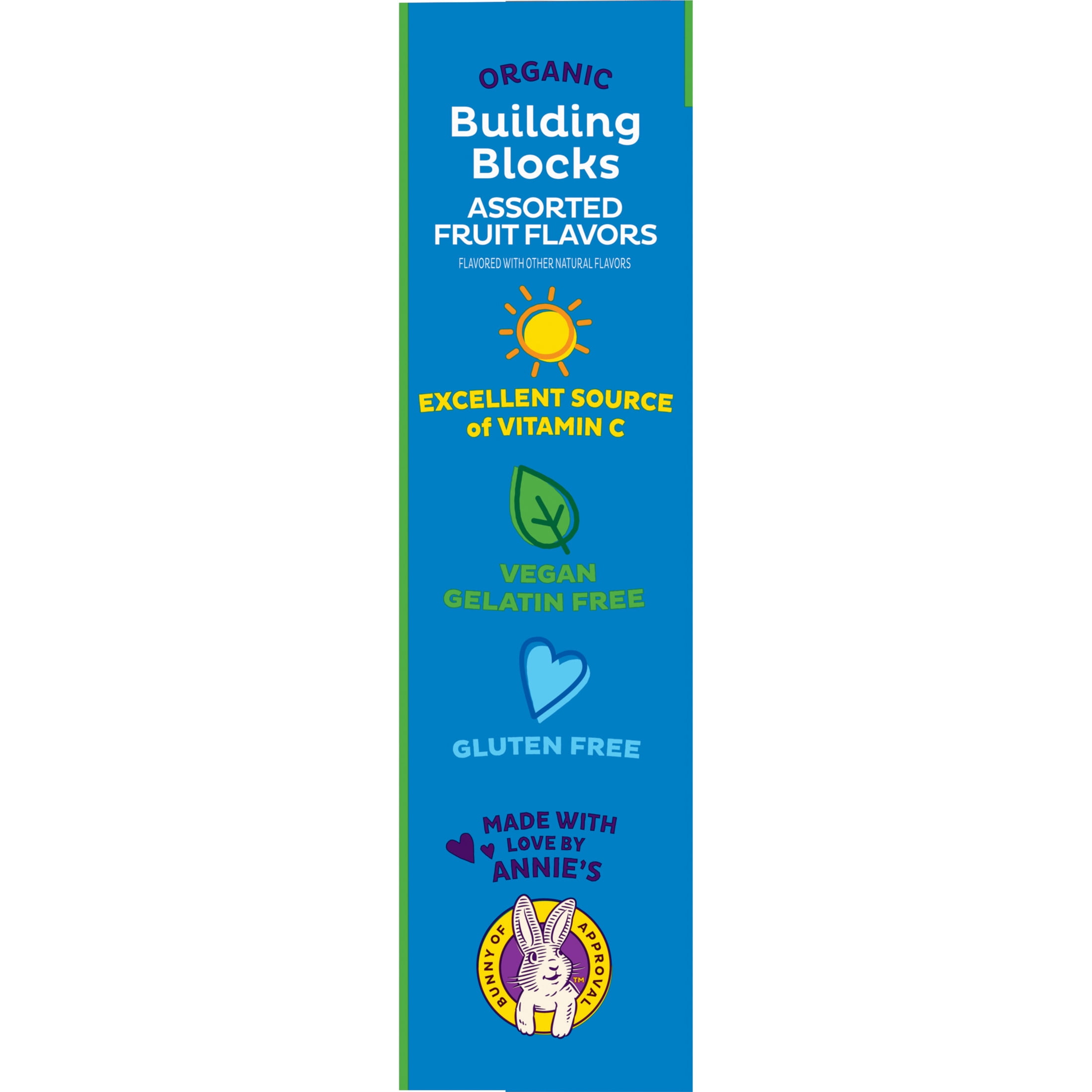 Annie's Organic Fruit Flavored Snacks, Building Block Shaped Gummies, Gluten Free (Assorted Flavors, 22 Pouches, 15.4 oz) 3nd4a