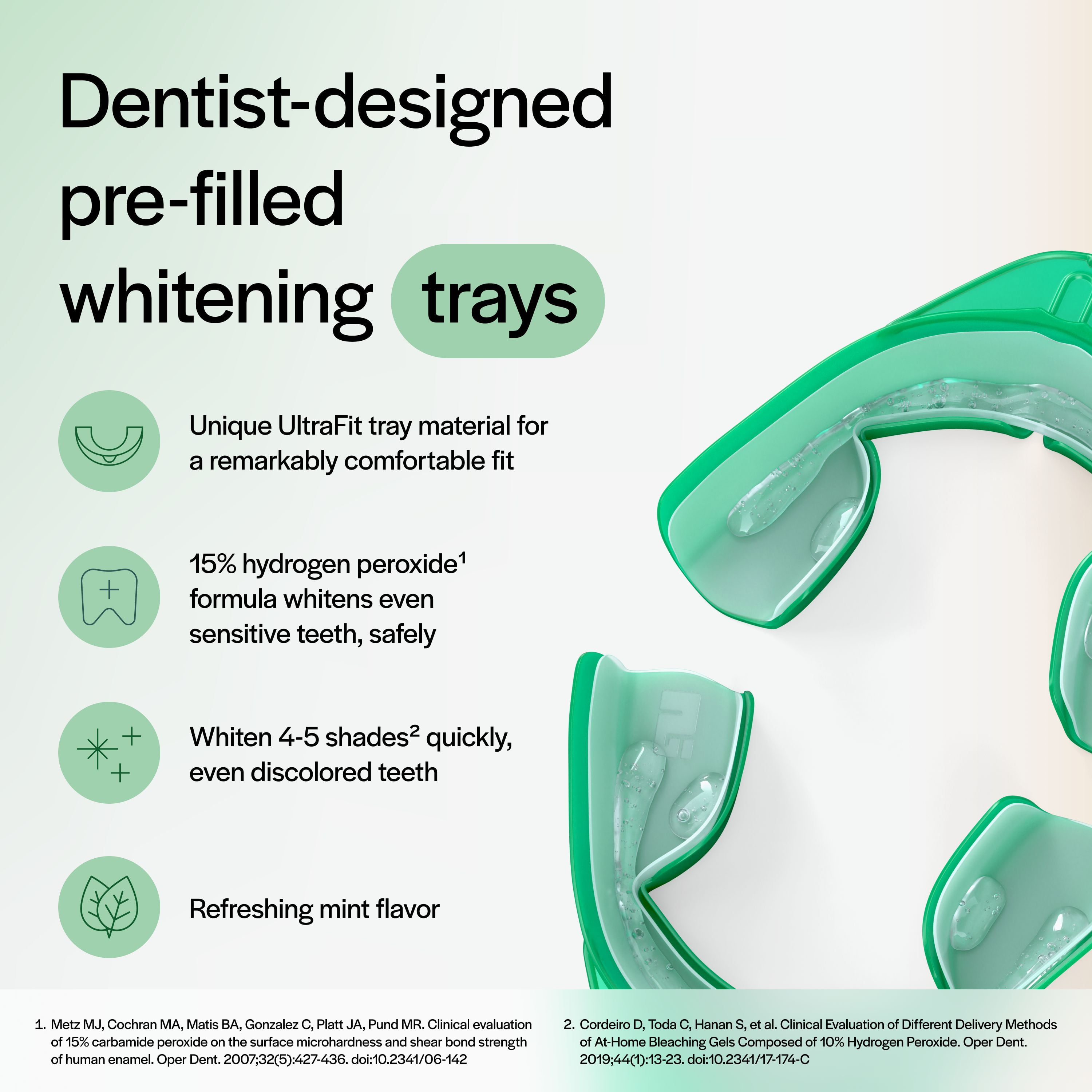 Opalescence Go 15% Hydrogen Peroxide Teeth Whitening Trays (Cool Mint, 7 Treatments) oui4d
