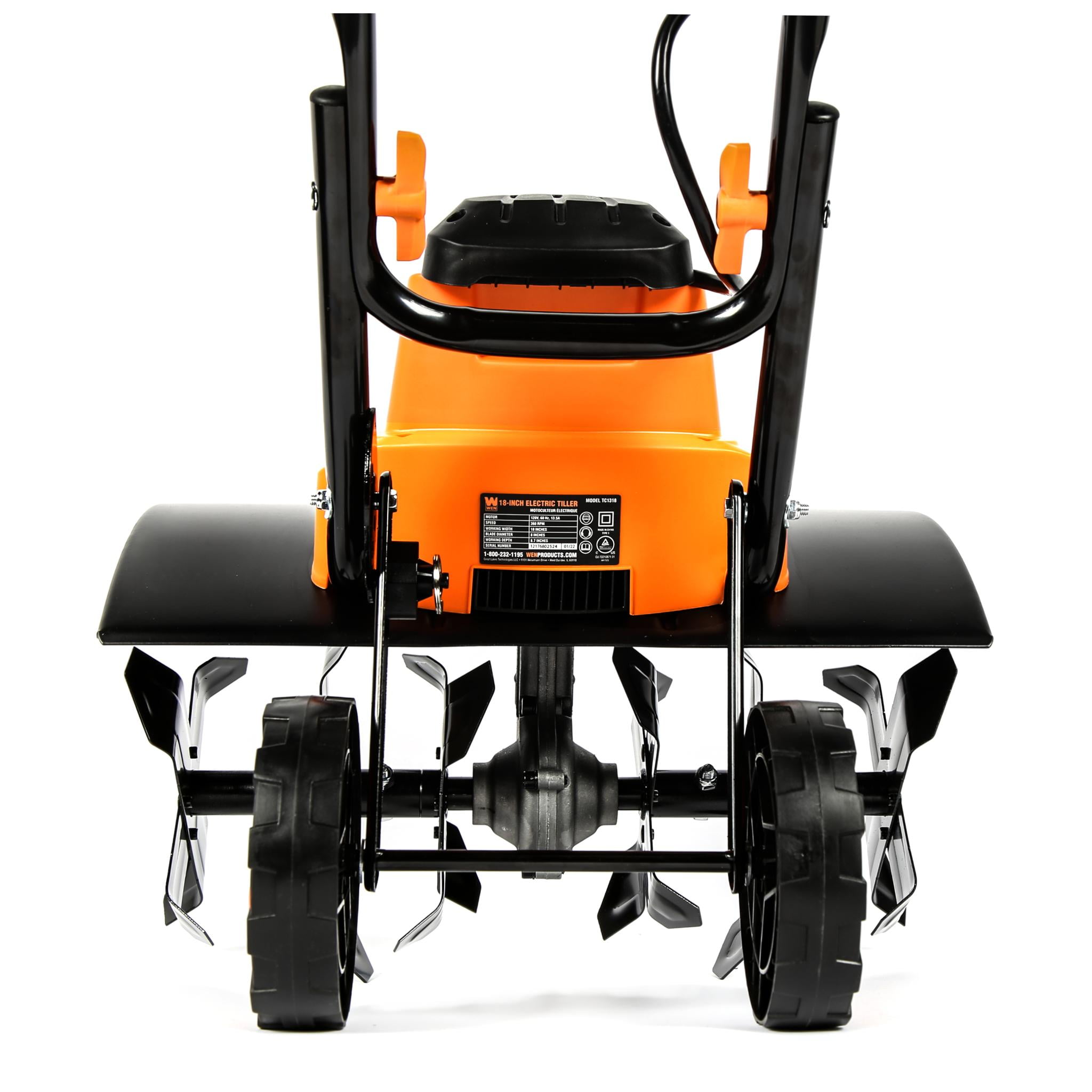 WEN Electric Tiller and Cultivator, Heavy-Duty Garden Soil Preparation Tool (18 in, 13.5-Amp) 2hg47