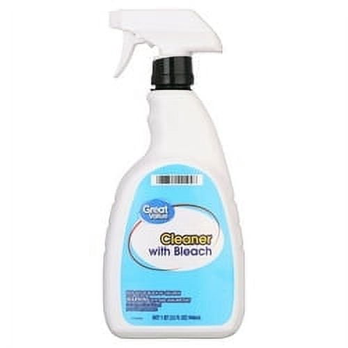 Great Value Cleaner with Bleach, Heavy-Duty Disinfectant for Kitchen and Bathroom (32 fl oz) l12b5