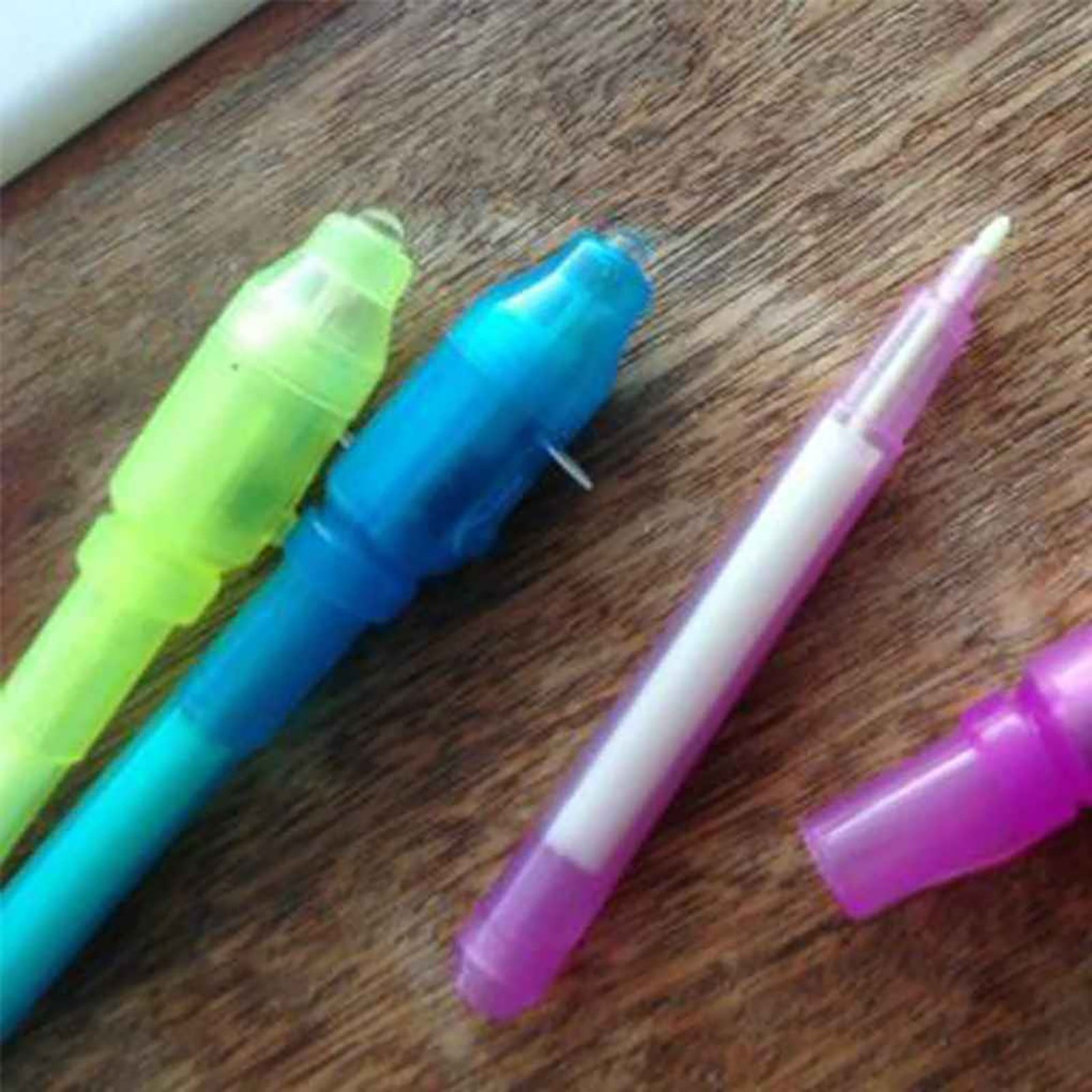 Meiiso Invisible Ink Pens with UV Light for Secret Messages and Spy Games (Pink, 4 Pack) deq9m