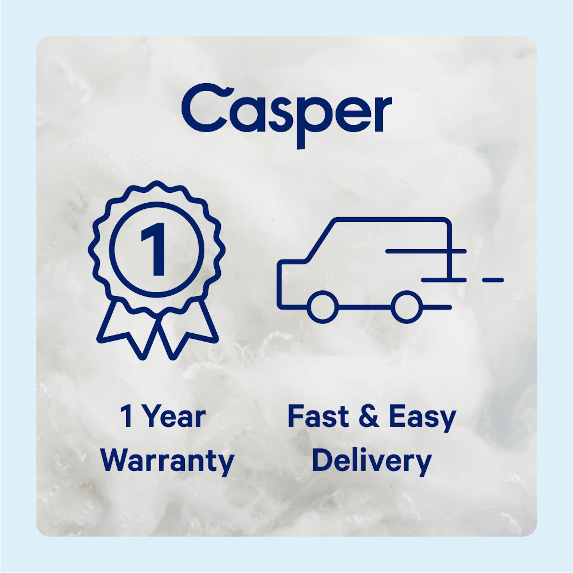 Casper Sleep Essential Pillow, Breathable Down Alternative Support (White, Standard) 4yk5k