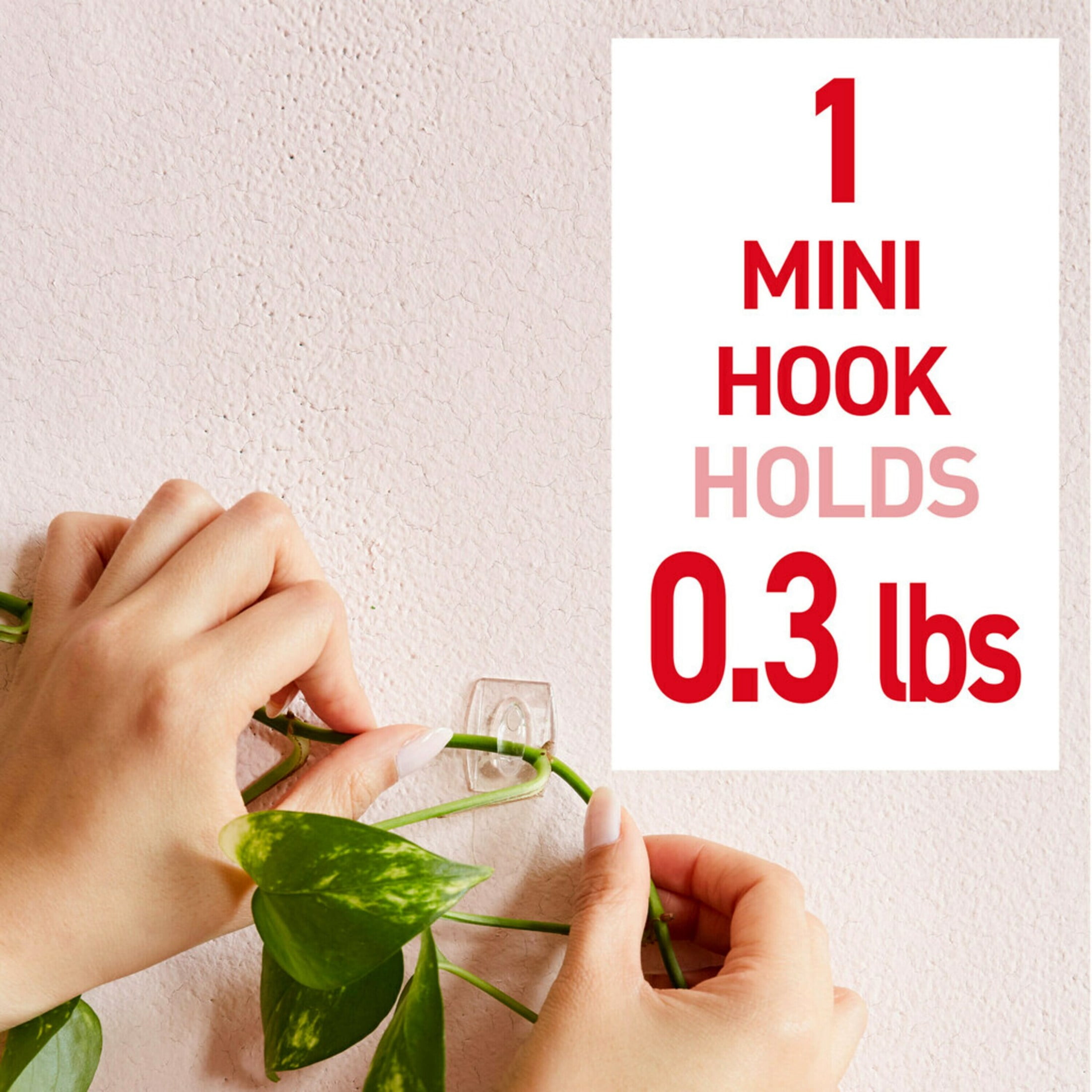 Command Mini Wall Hooks for Damage-Free Decorating (Clear, 12 Hooks and 16 Strips) ctgws