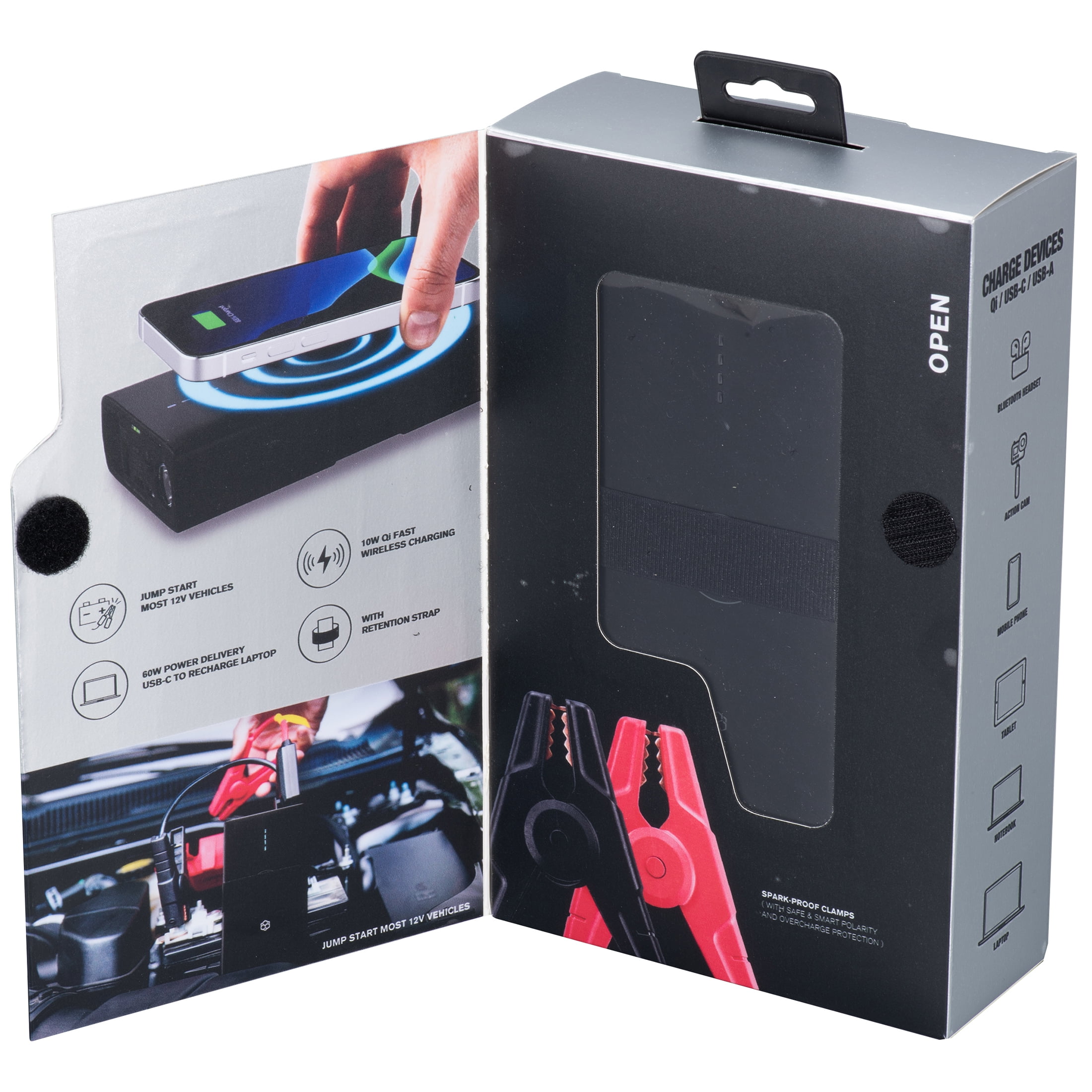 YADA Power Bank Pro Car Battery Jump Starter and Portable Charger (Black, 10000 mAh) vtajg