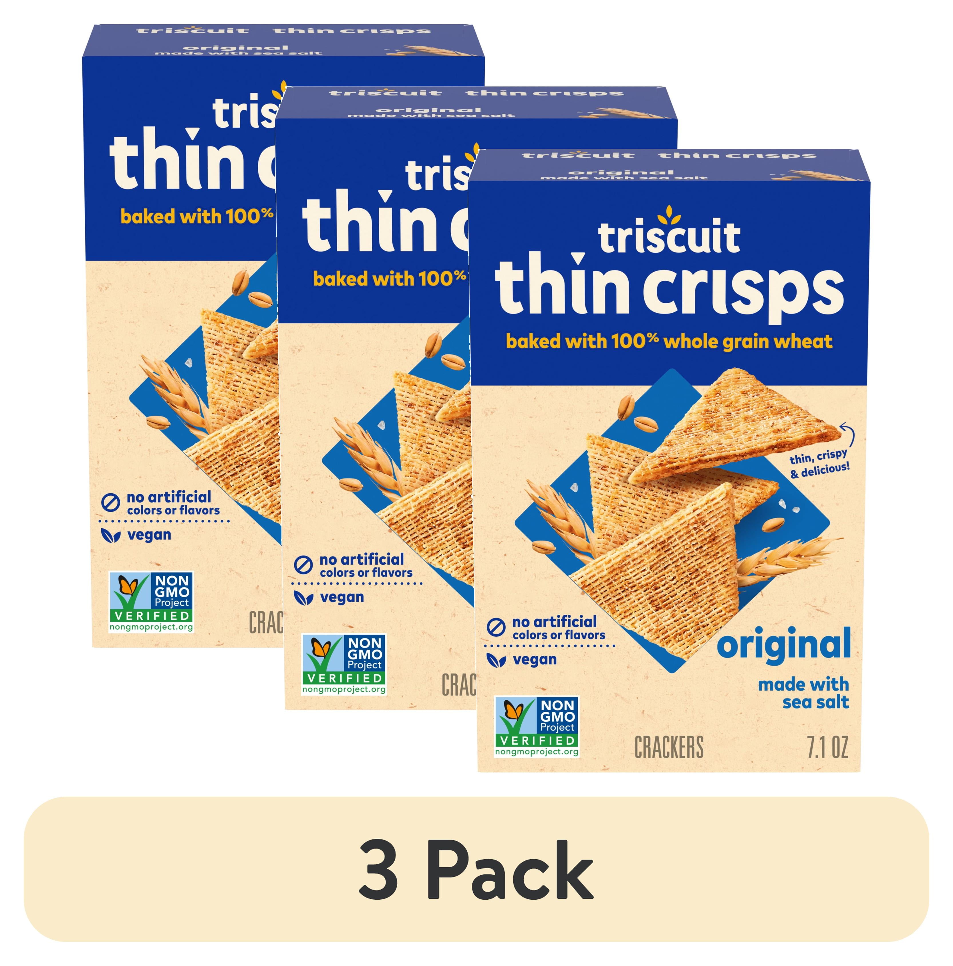 Triscuit Thin Crisps Original Whole Grain Wheat Crackers (4 Pack, 7.1 oz) 2yo28