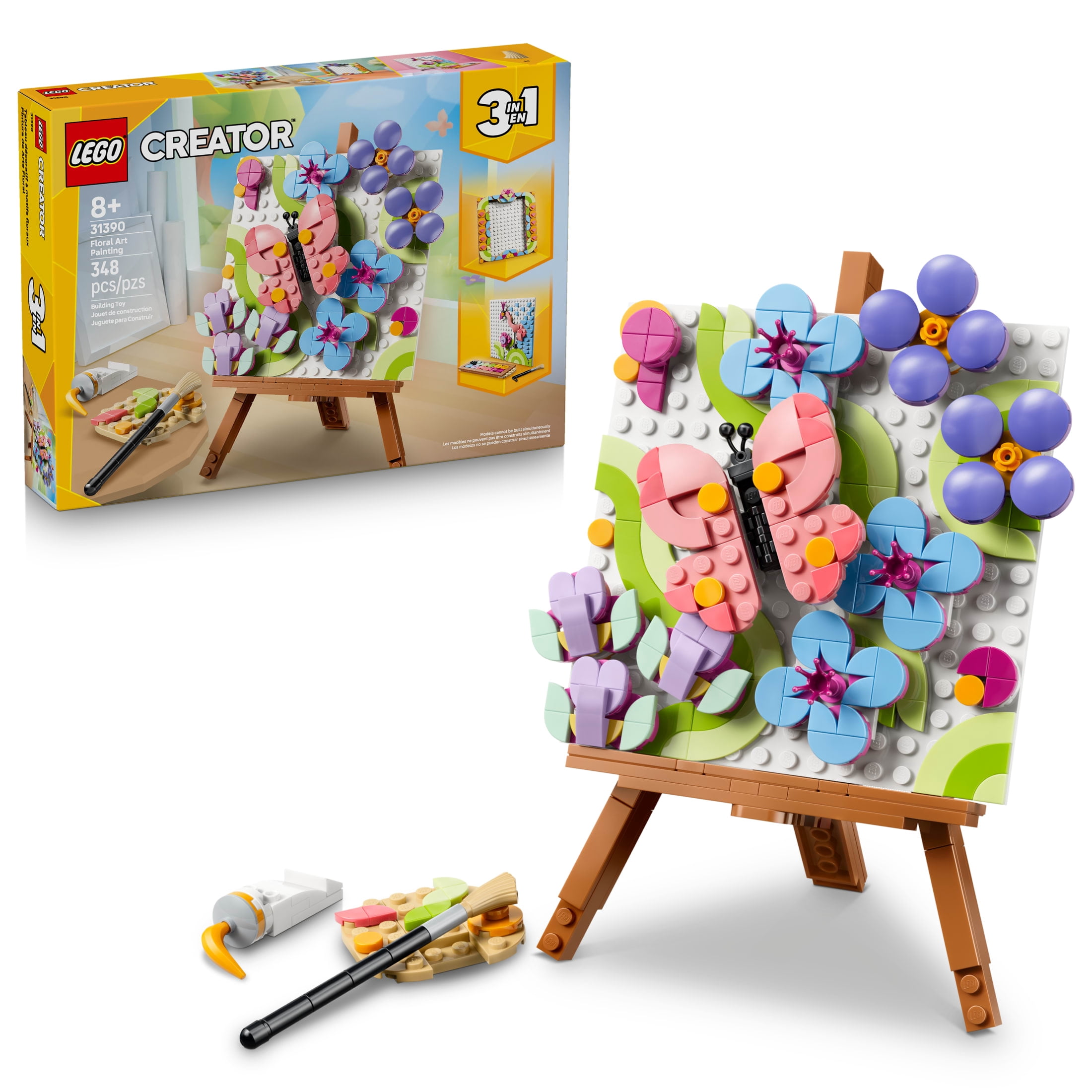 LEGO Creator 3 in 1 Floral Art Decor Building Set, Creative Flower Painting Display (348 Pieces) smpsf