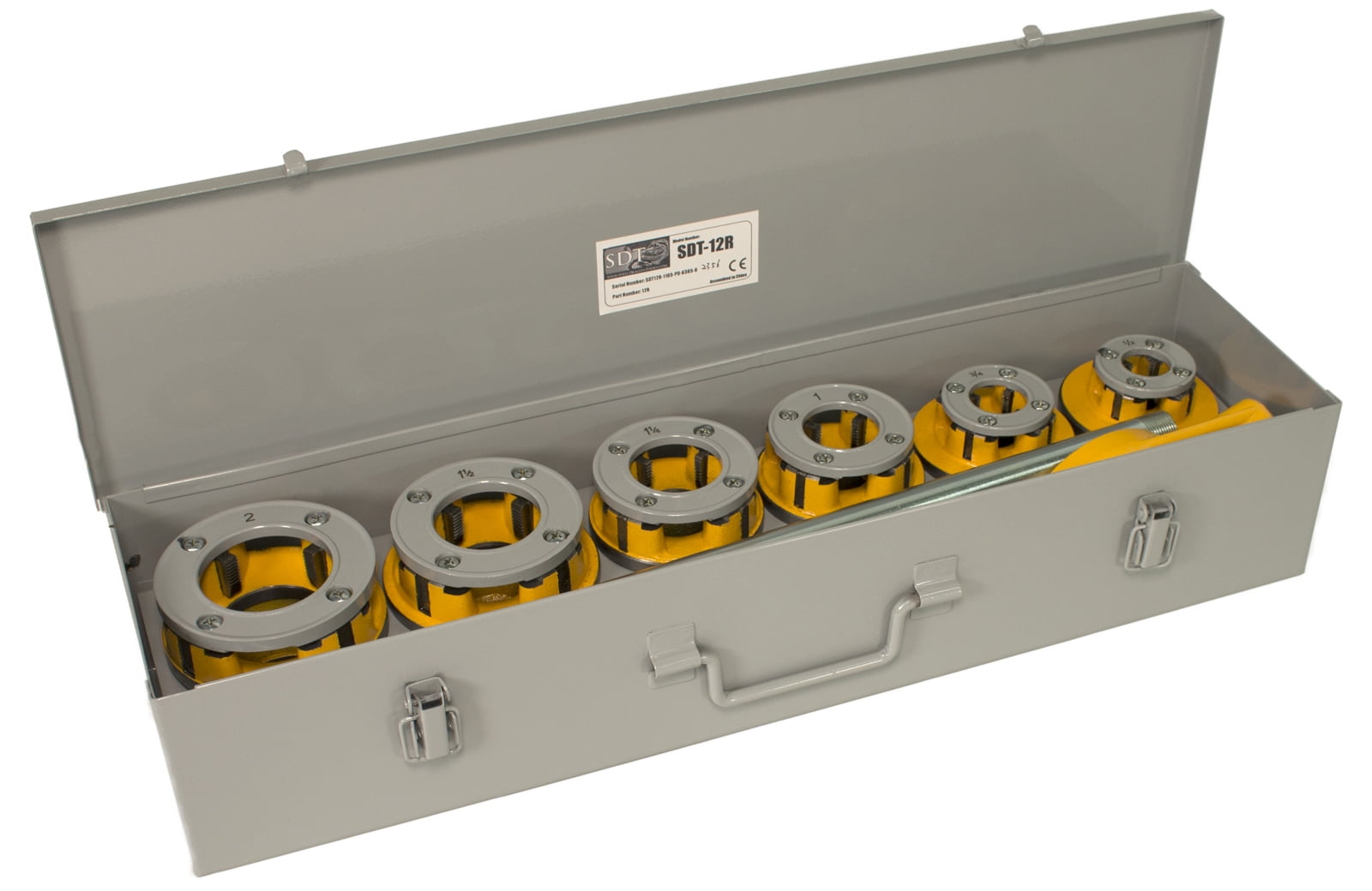 Steel Dragon Tools Power Drive Pipe Threader Set with 12R Threader, 2A Cutter, 460 Chain Vise, and 418 Oiler (1/8 in to 2 in) vritf