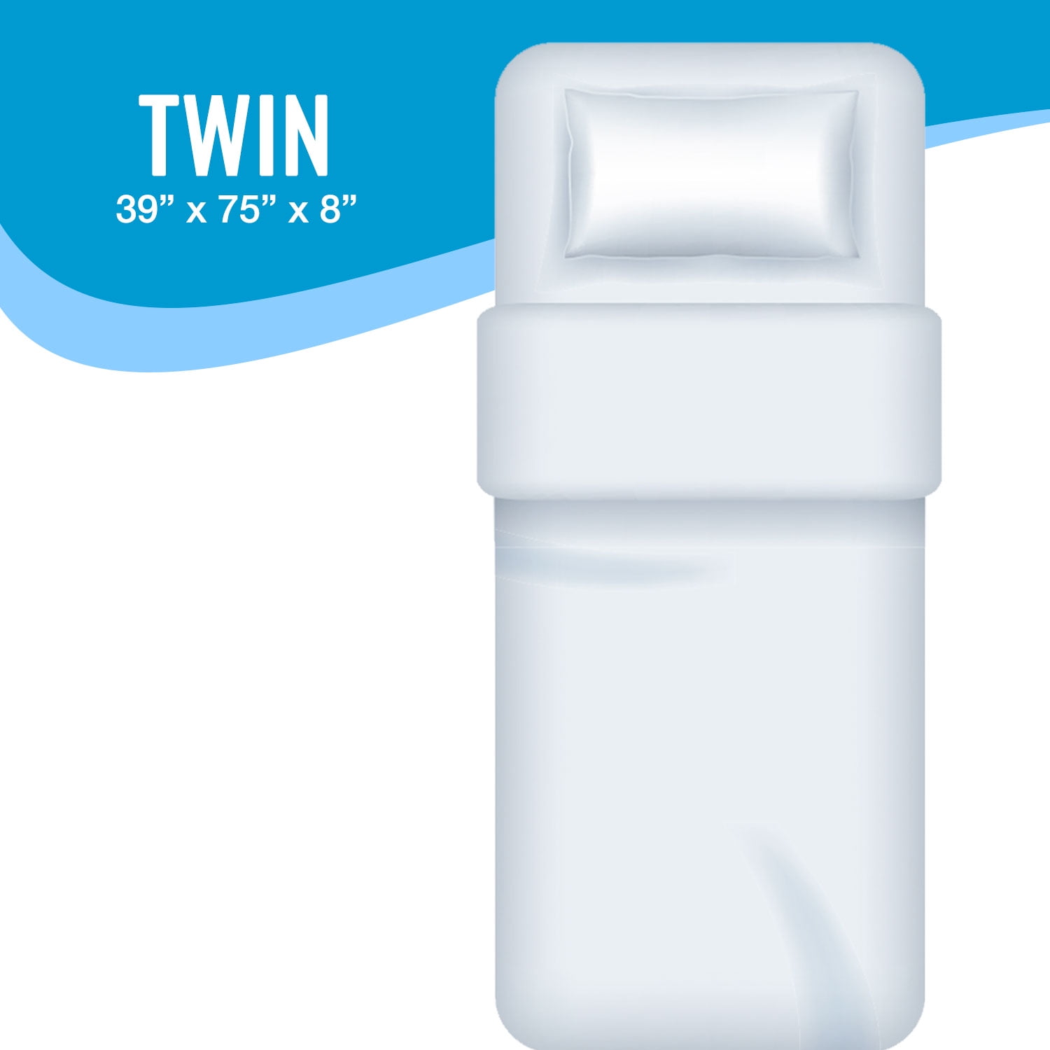 DMI Waterproof Mattress Protector, Zippered Encasement for Incontinence Protection (White, Twin Size) vpkbs