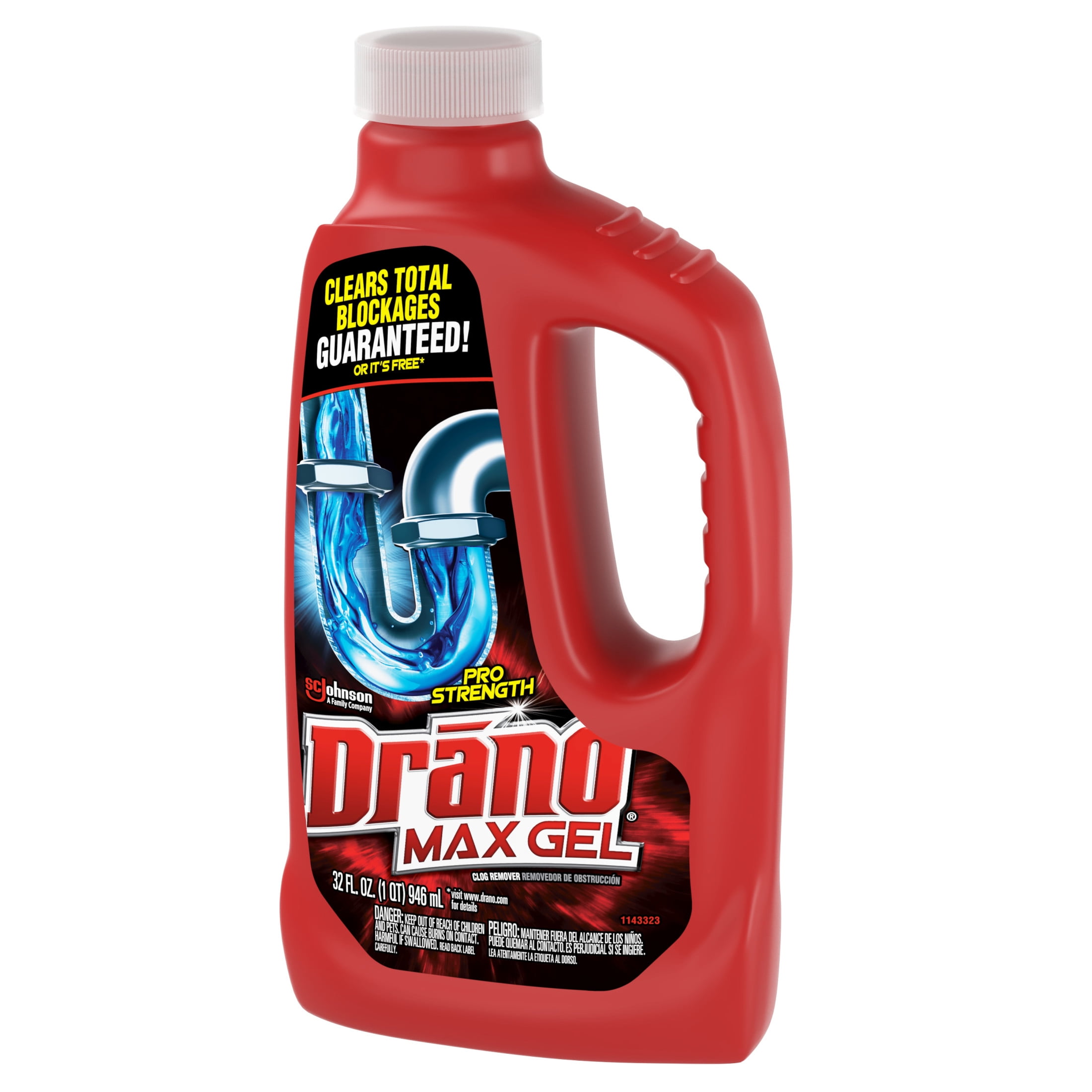 Drano Max Gel Drain Clog Remover, Heavy-Duty Pipe Cleaner for Kitchen and Bathroom (32 oz) 2m72o