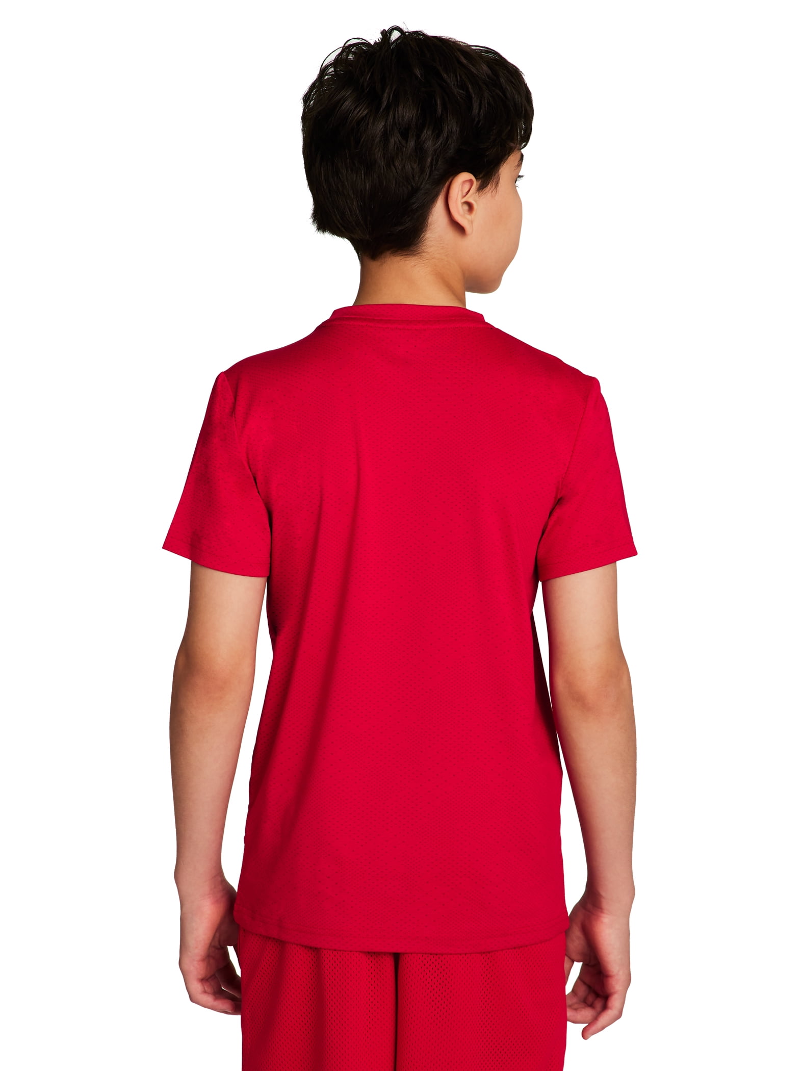 Reebok Boy's Athletic Stride Performance T-Shirt Moisture-Wicking Activewear (Black, L, 2-Pack) vk525