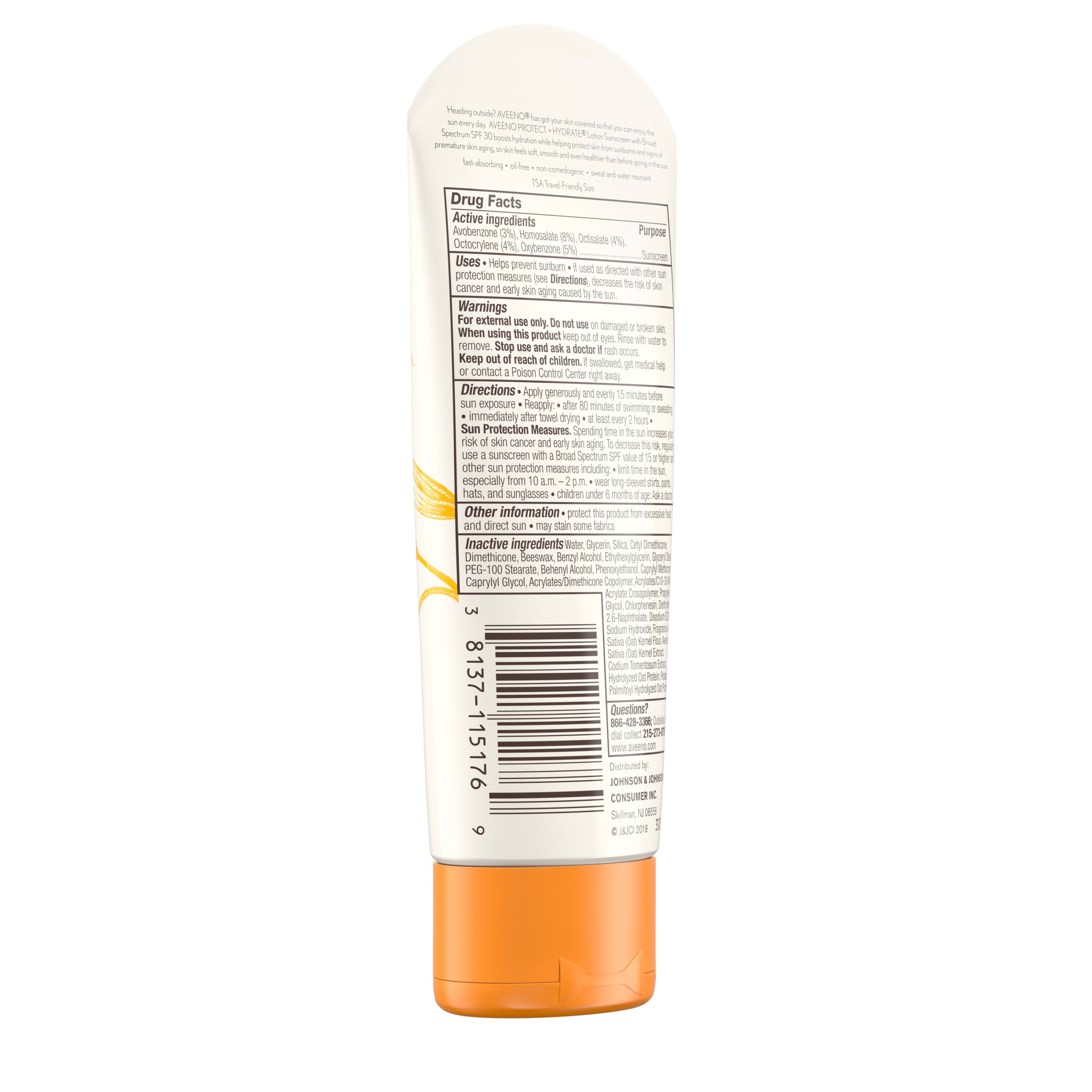 Aveeno Protect + Hydrate Face Sunscreen Lotion with Broad Spectrum SPF 30 (3 oz) mgjo5
