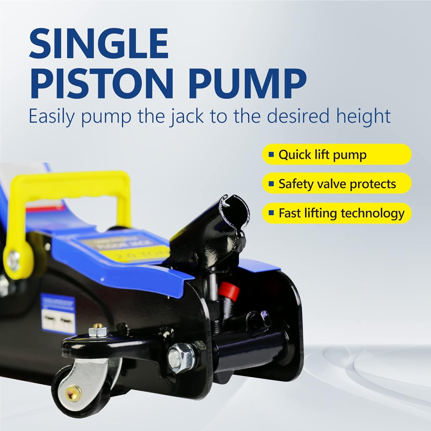 POVANLI Low Profile Floor Jack, Heavy Duty Steel Hydraulic Lift with Quick Pump (2 Ton, 3.3 in - 15.2 in) d8001