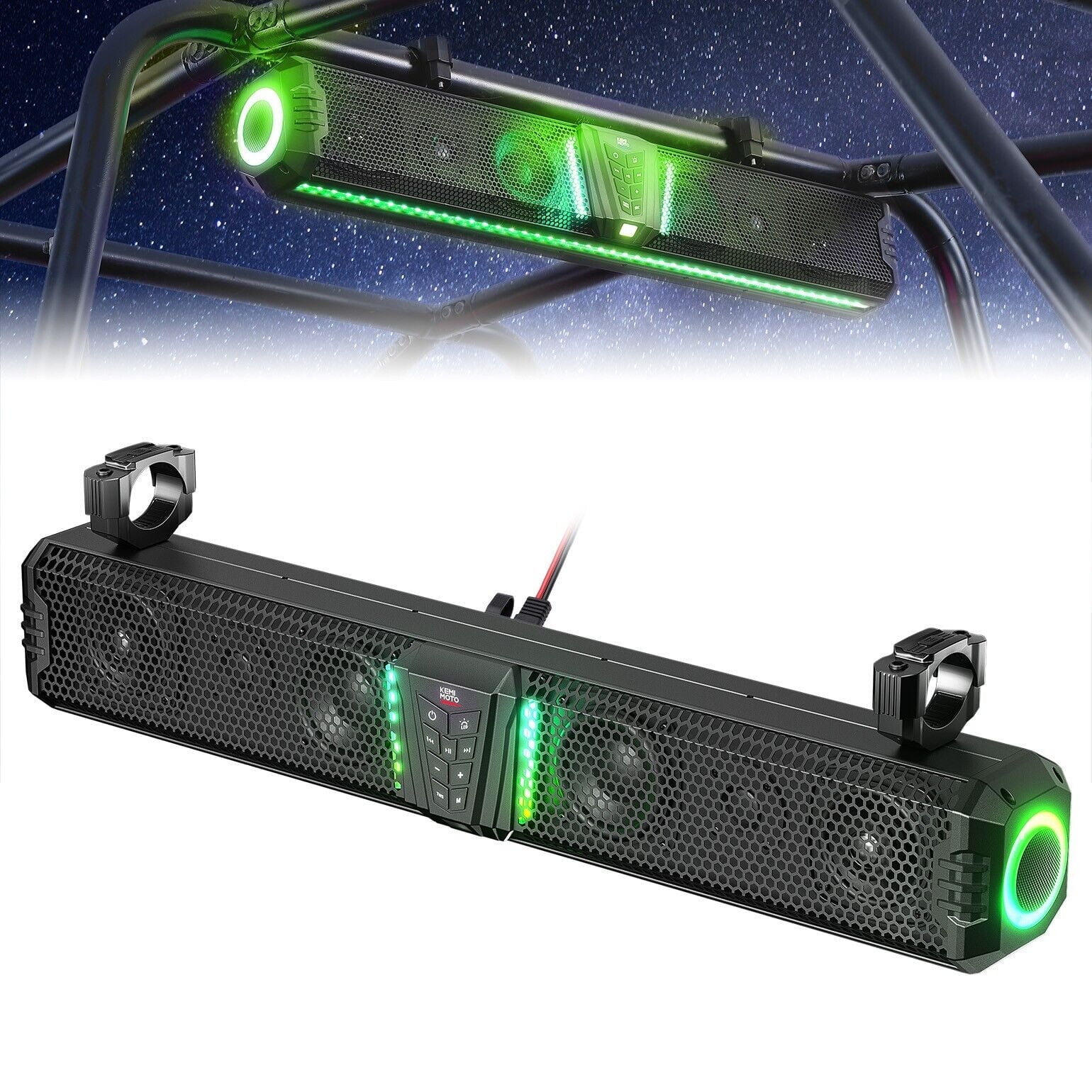 KEMIMOTO Midnight 80 32 in RGB UTV Sound Bar with Deep Bass and IP66 Weatherproof Rating (Blue, 32 in) c4cdi