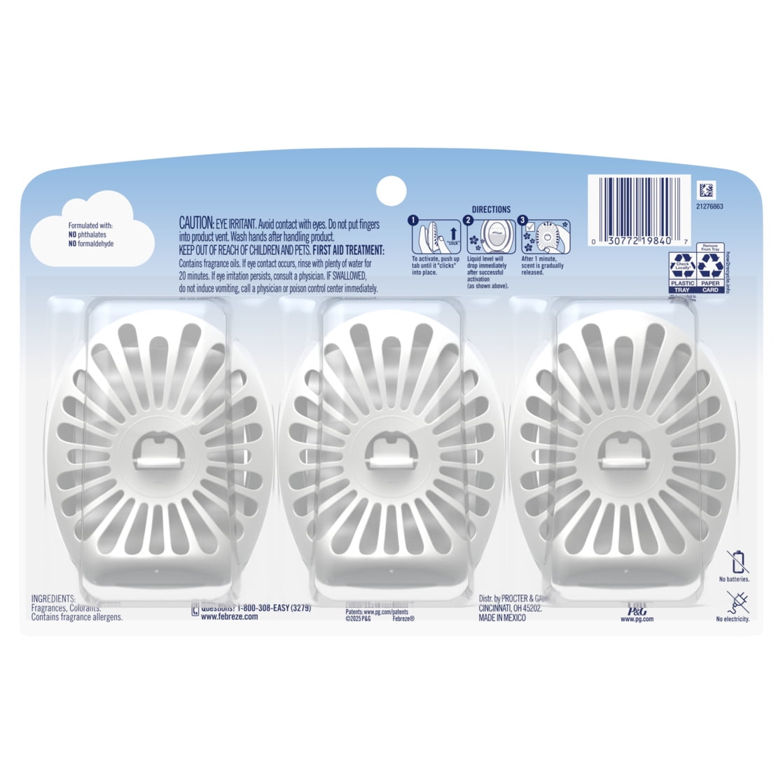 Febreze Bathroom Air Freshener, Odor-Fighting, Linen & Sky Scent (3 Count) ns5s2