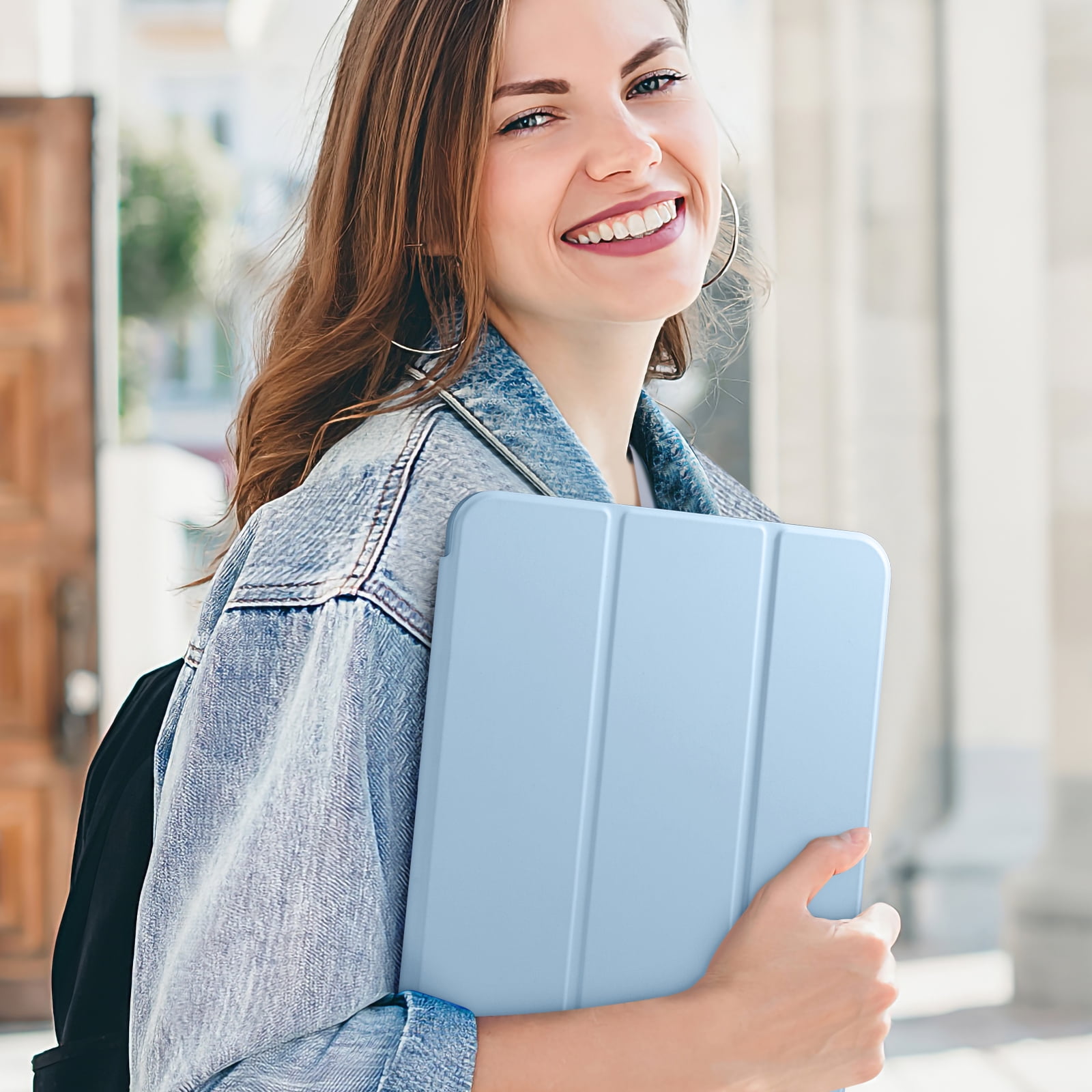 GEAK iPad Case for 11 inch & 10.9 inch Models with Pencil Holder (Blue, 11 in) h8f6o