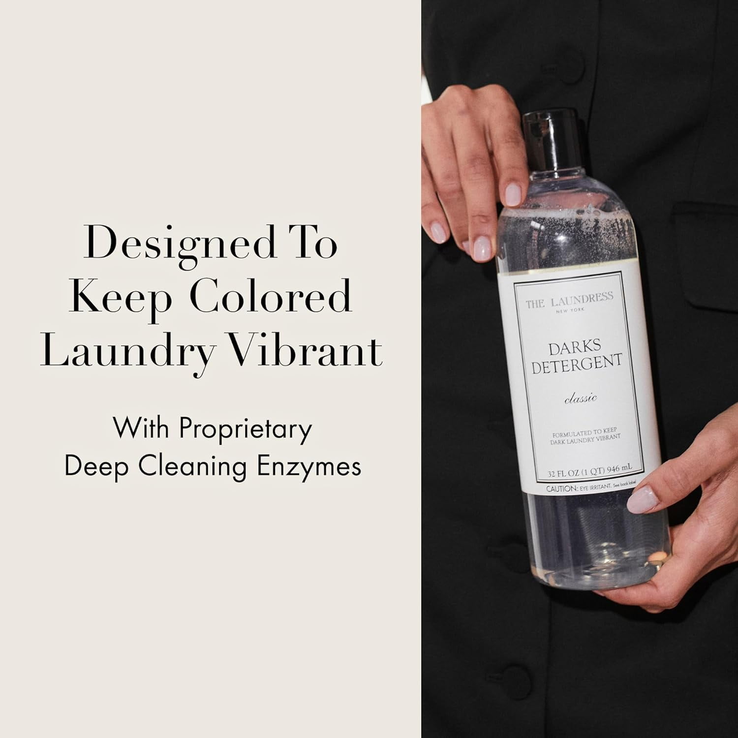 The Laundress Darks Detergent, Concentrated Laundry Liquid for Vibrant Colors, Stain-Fighting Formula (Classic Scent, 32 fl oz) fofno