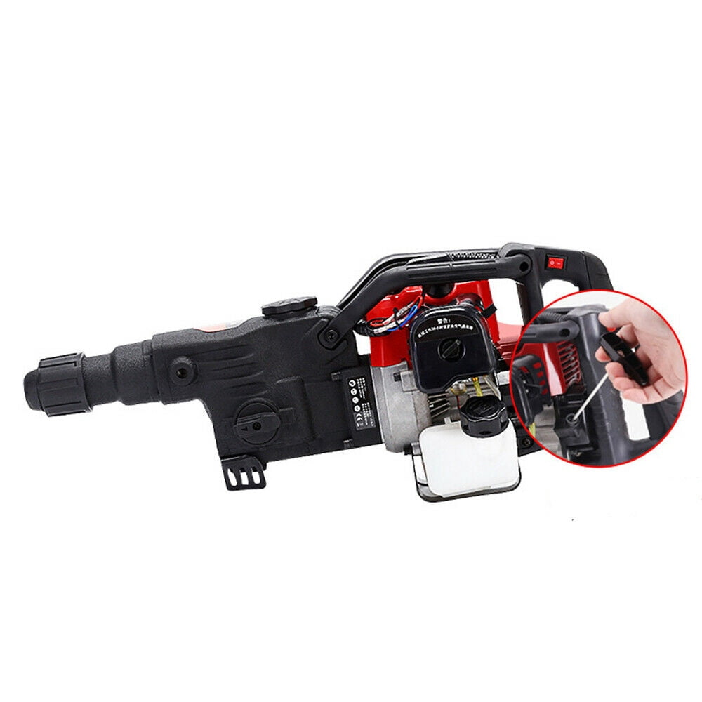 Fetcoi Gas Powered Demolition Jack Hammer 32.7CC 1.8kW Concrete Breaker (Black, 1.6 in Max Drilling Diameter) 3g9m7