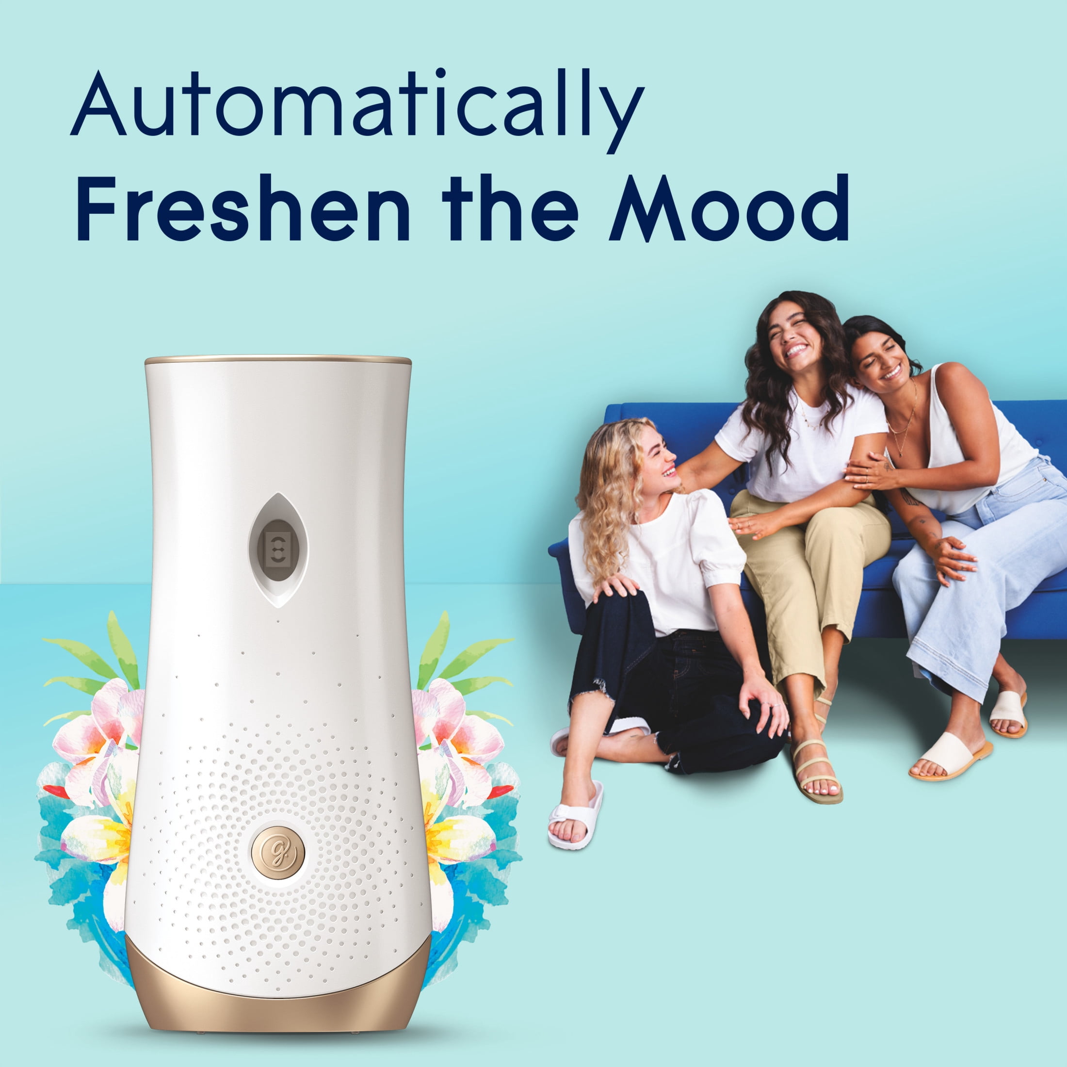 Glade Automatic Spray Air Freshener Refills, Essential Oil Infused Fragrance, Aqua Waves (6.2 oz, 2 Count) bqo1x