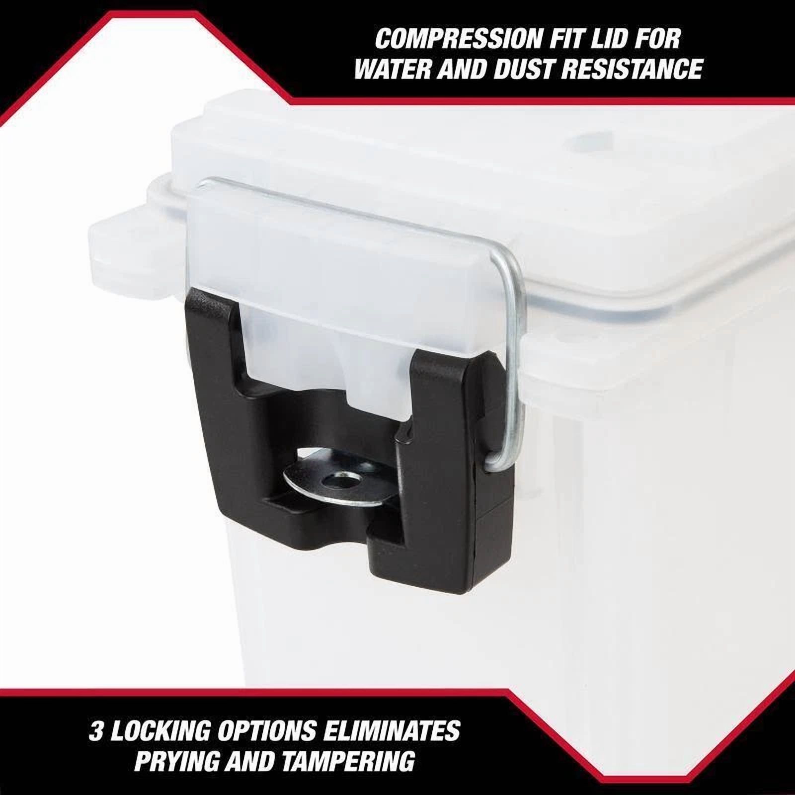 VAULT Durable Locking Stacking Utility Box Water Resistant Tool Storage (16 in x 12 in x 8 in) 61bob