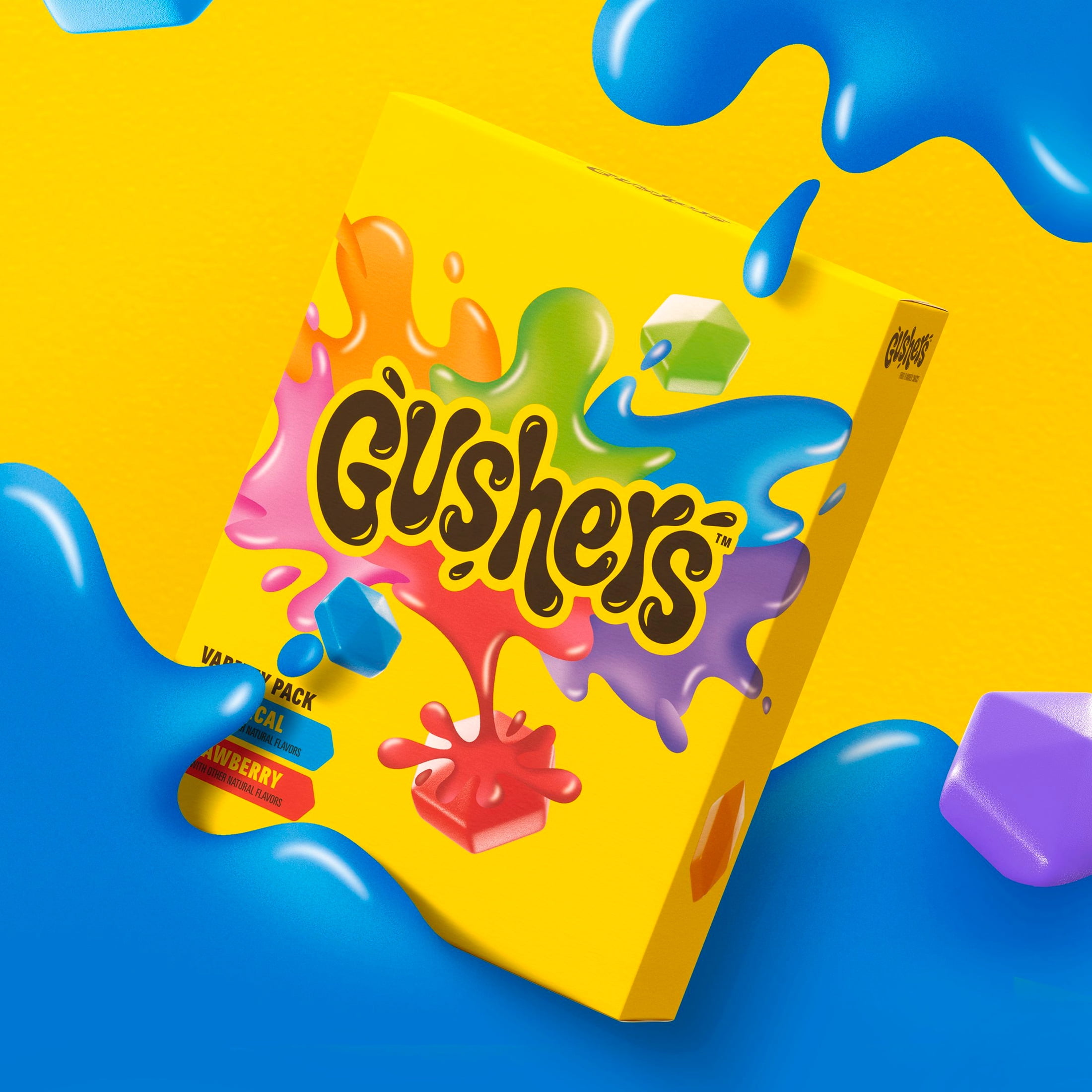Gushers Fruit Flavored Snacks, Tropical and Strawberry Variety Pack (20 Pouches, 16 oz) 5w0m6