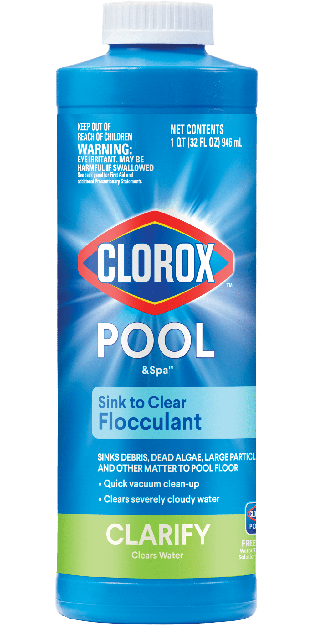 Clorox Pool&Spa Sink to Clear Flocculant Pool Clarifier (Clear, 32 fl oz) qaeco