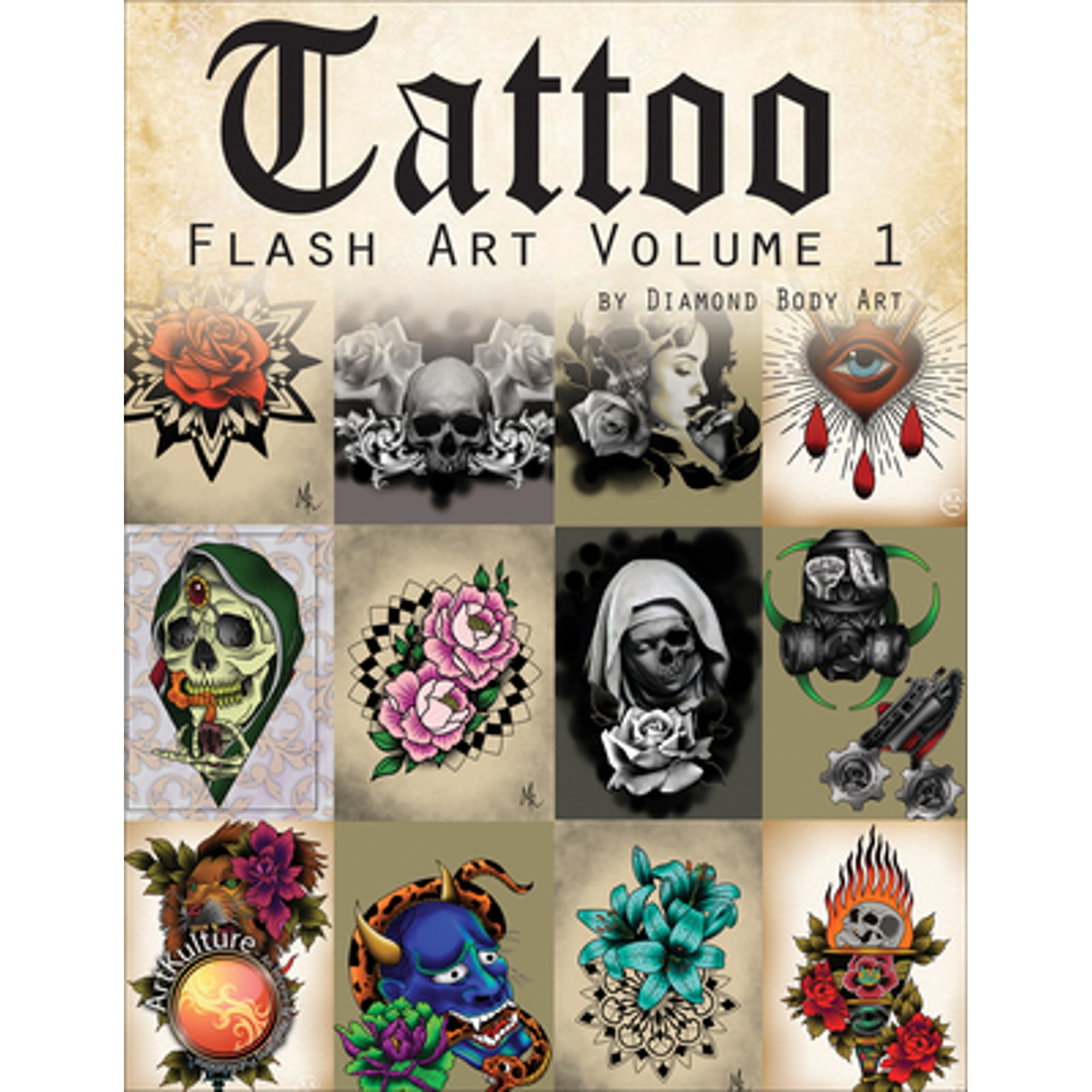 Diamond Body Art Tattoo Flash Art Vol. 1 Reference Book (144 Pages) mz7p2