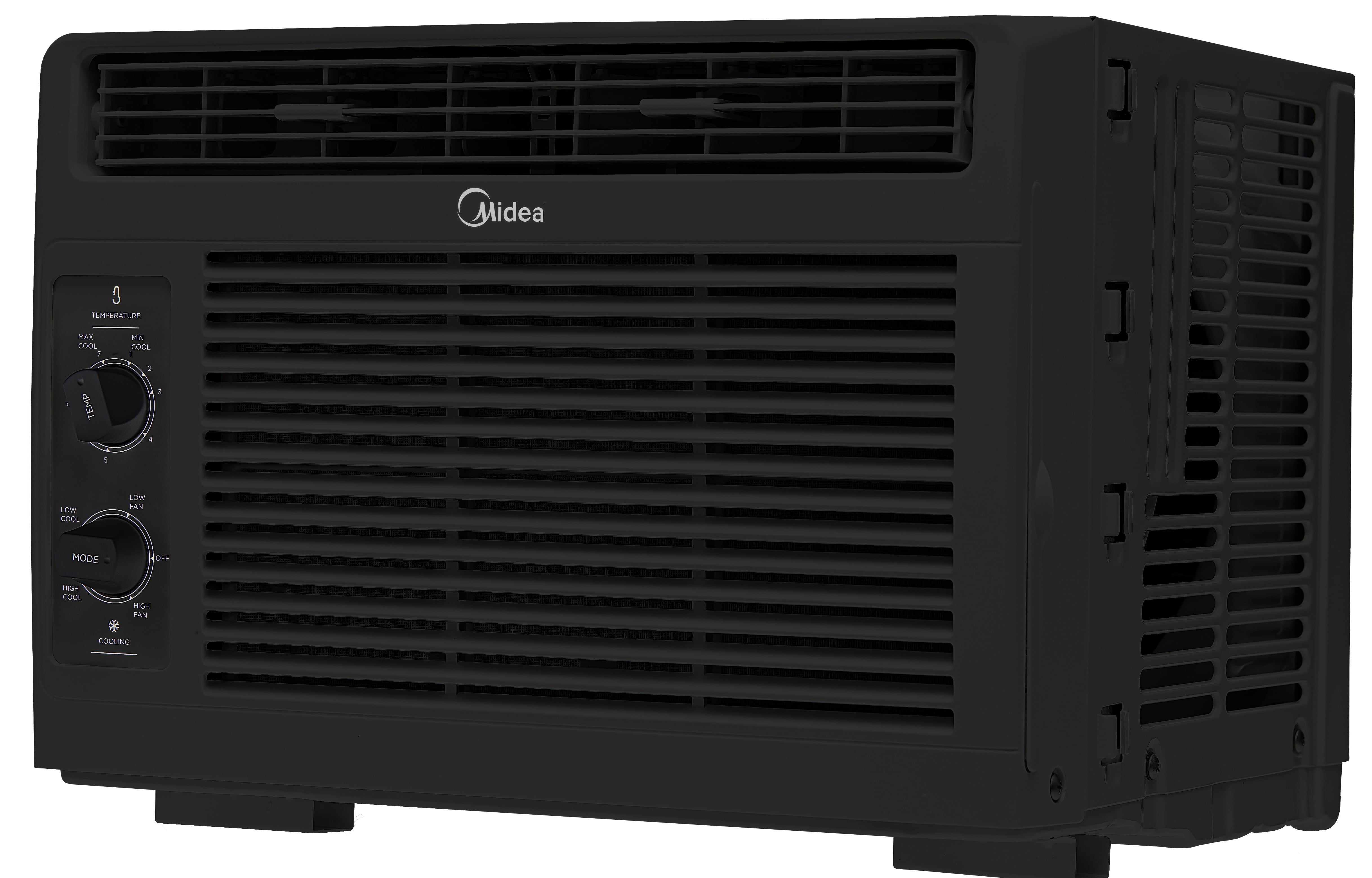 Midea 5,000 BTU Mechanical Window Air Conditioner, Compact Cooling for Rooms up to 150 Sq. Ft. (Black) cde8h