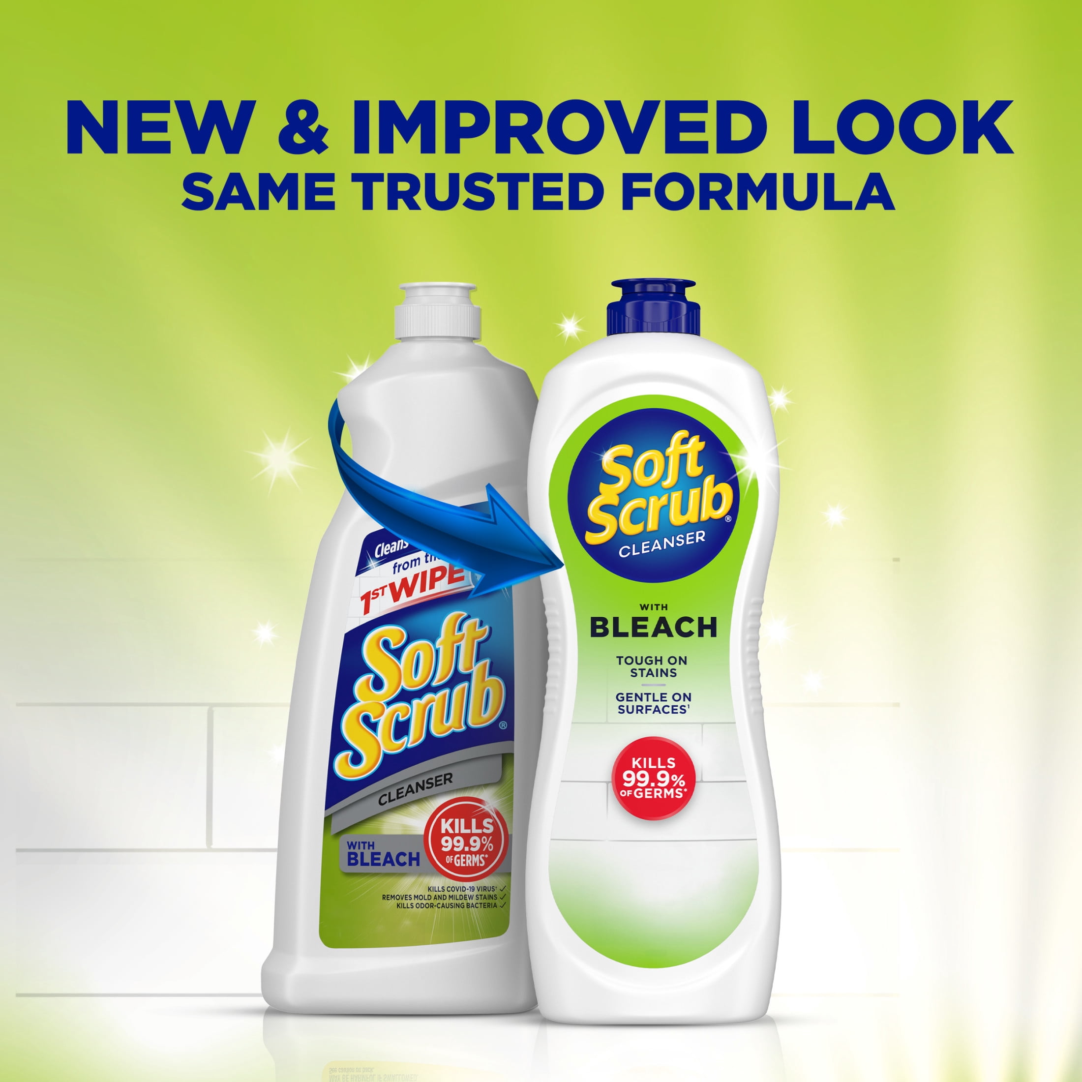 Soft Scrub Cleanser with Bleach, Multi-Surface Bathroom and Kitchen Cleaner (24 oz) wso52