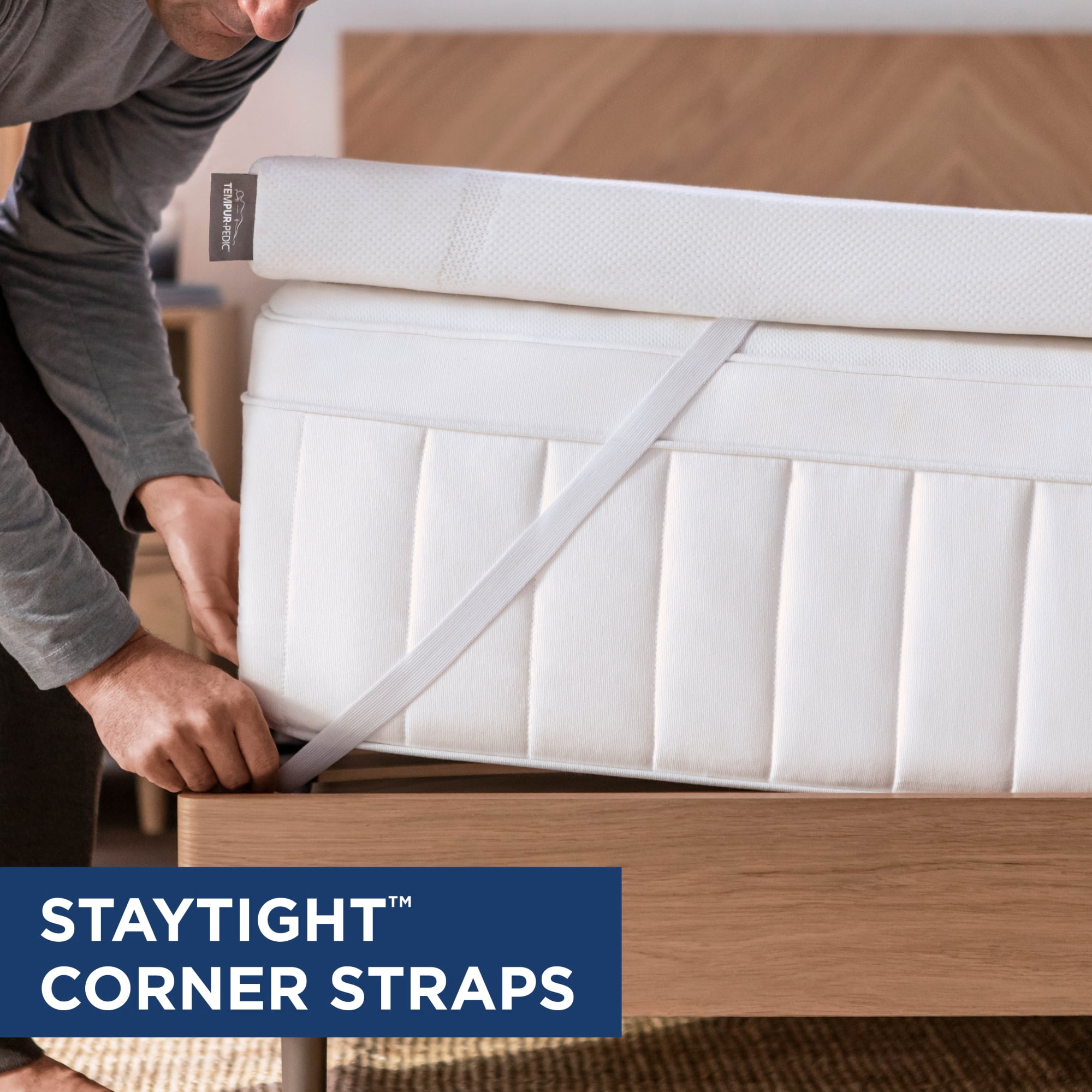 Tempur-Pedic Adapt Mattress Topper, Pressure-Relieving Memory Foam (White, Twin, 3 in) gnsbx