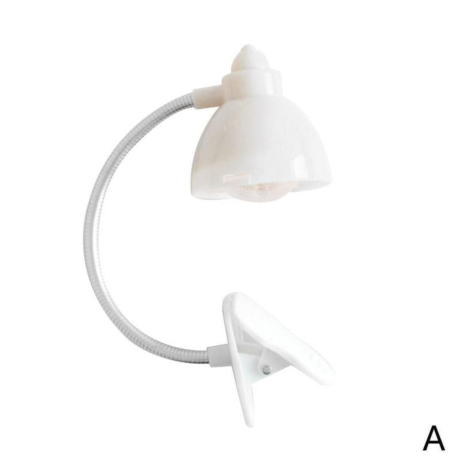 PiLoLiving LED Clip-on Desk Lamp Flexible Eye-Protection Reading Light (White, 12 in) 4udvk