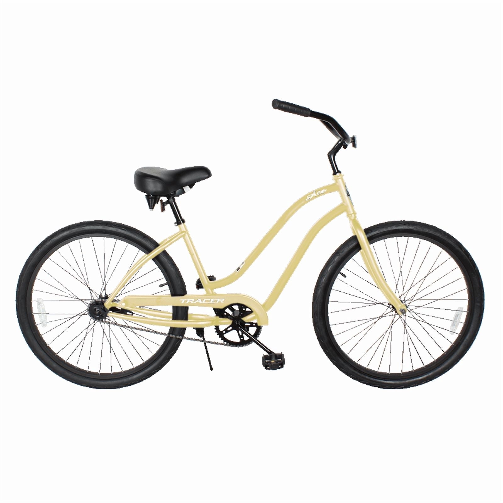 Tracer Products ACE Cruiser Bike, Step-Through Frame, Coaster Brake (Vanilla, 26 in) 8y6cc