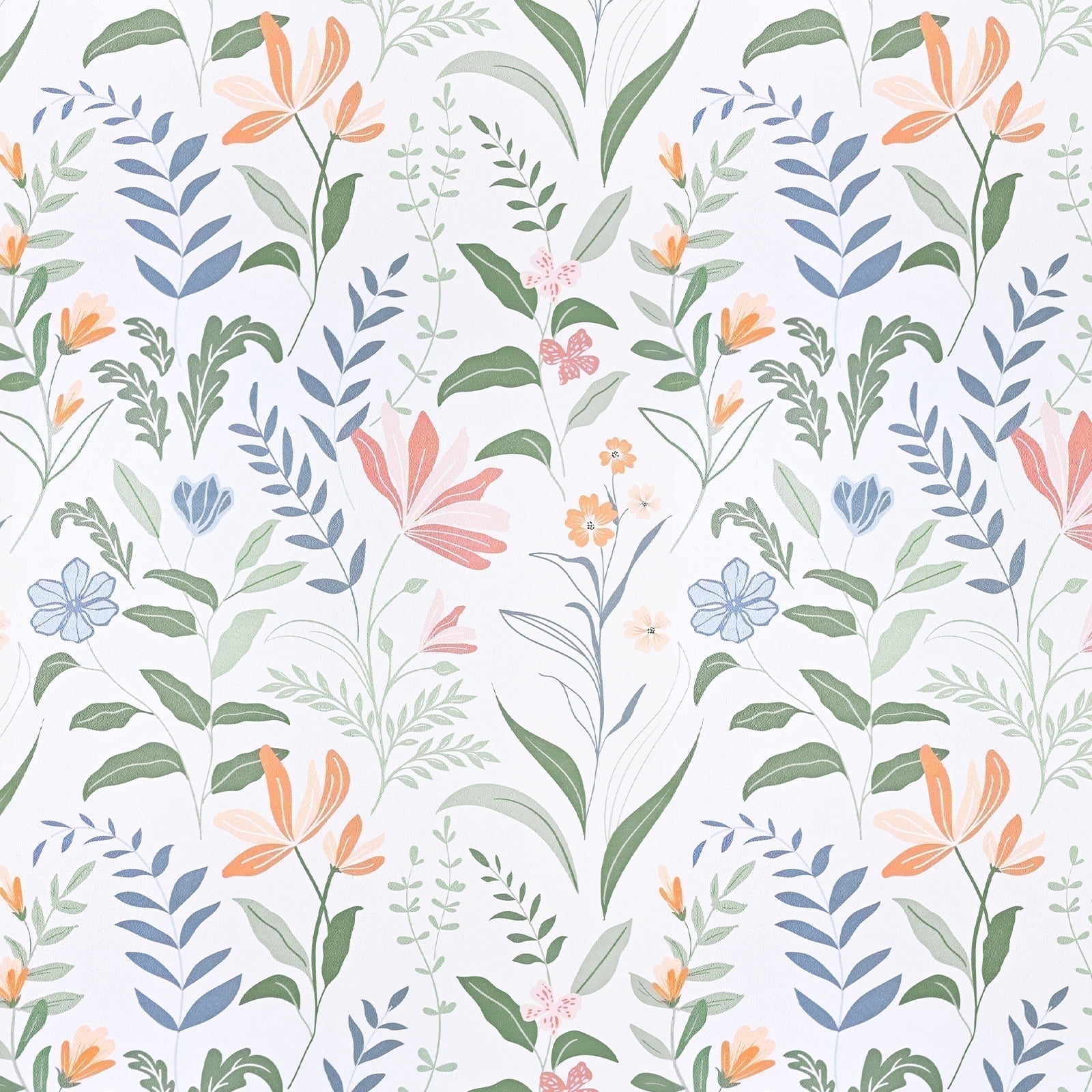 DAZLUTE Peel and Stick Adhesive Wallpaper, Removable Floral Contact Paper for Furniture and Walls (Green, 17.72 in x 118 in) 0dqo0