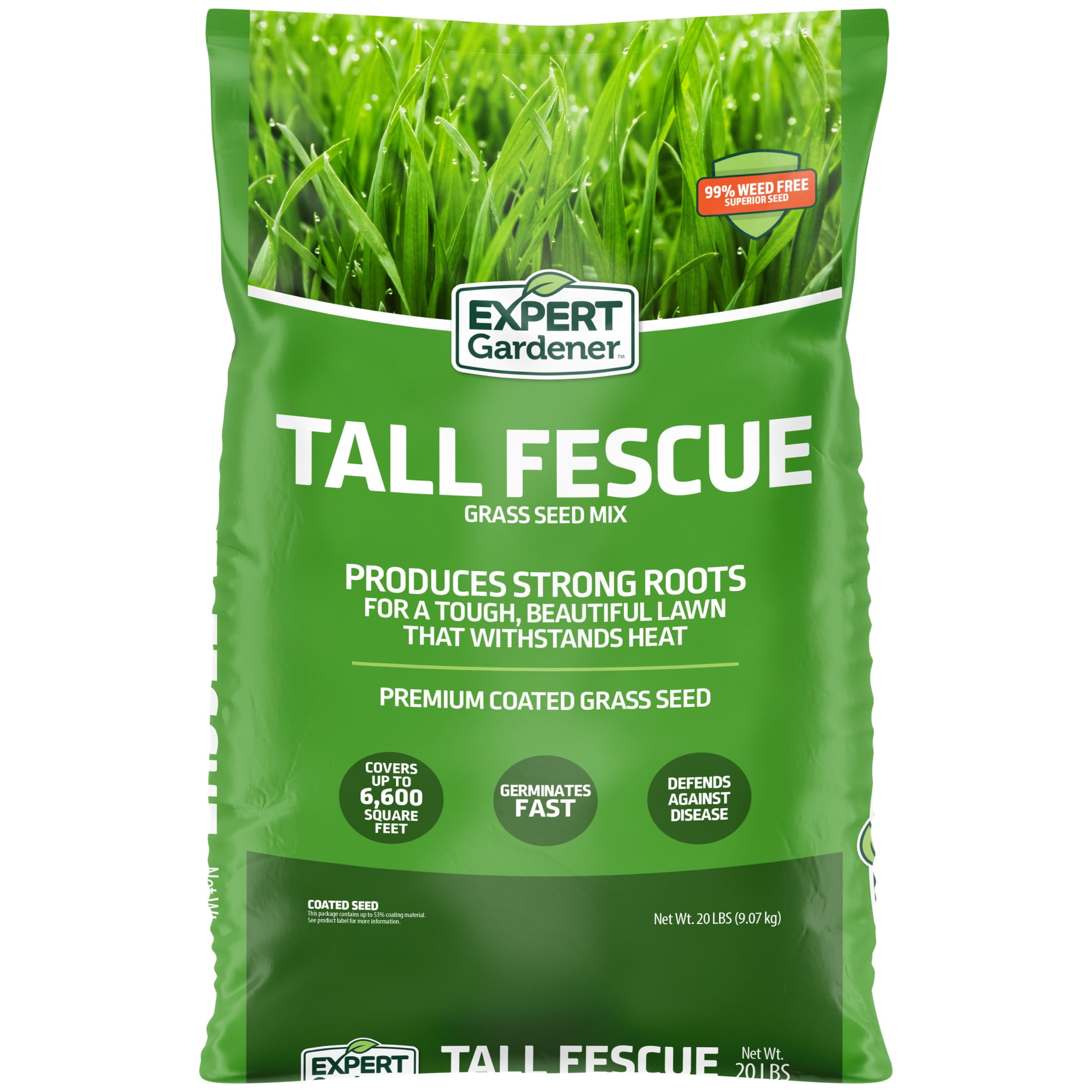 Expert Gardener Tall Fescue Grass Seed Mix (Sun to Partial Shade, 20 lb) m11y6