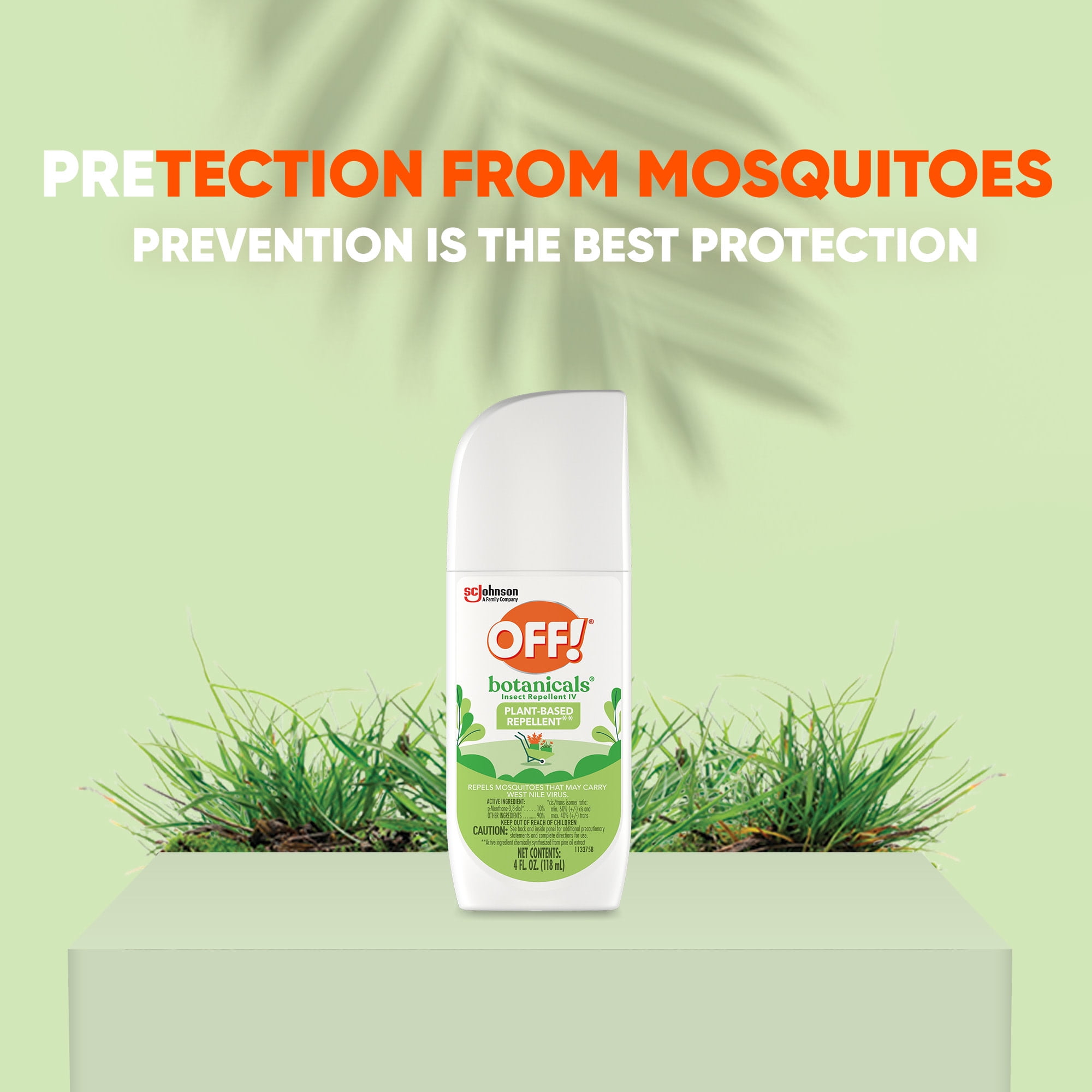 OFF! Botanicals Insect Repellent Spritz, Plant-Derived Mosquito Protection (4 oz) voqq5