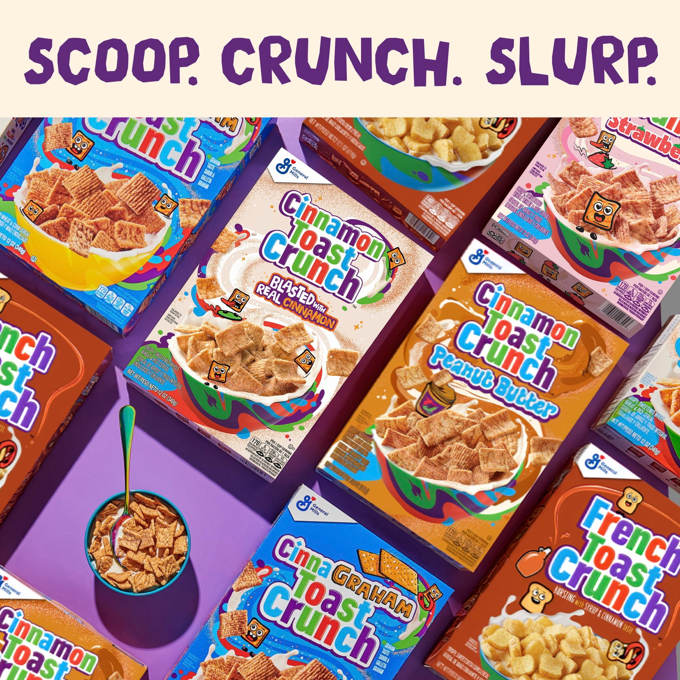 Cinnamon Toast Crunch Breakfast Cereal, Crispy Whole Grain Cinnamon Sugar Squares (32 oz) z0gkb