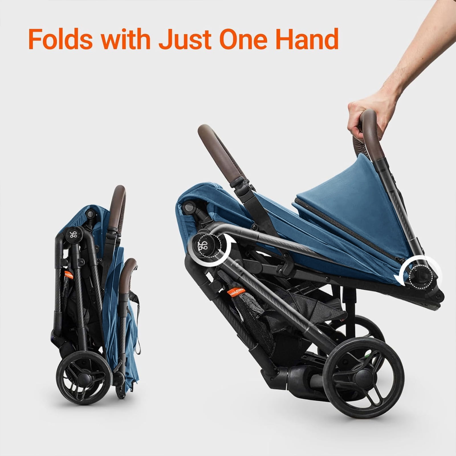 Mamazing Ultra Air Lightweight Foldable Travel Stroller (Blue, 11.5 lb) ffkaa