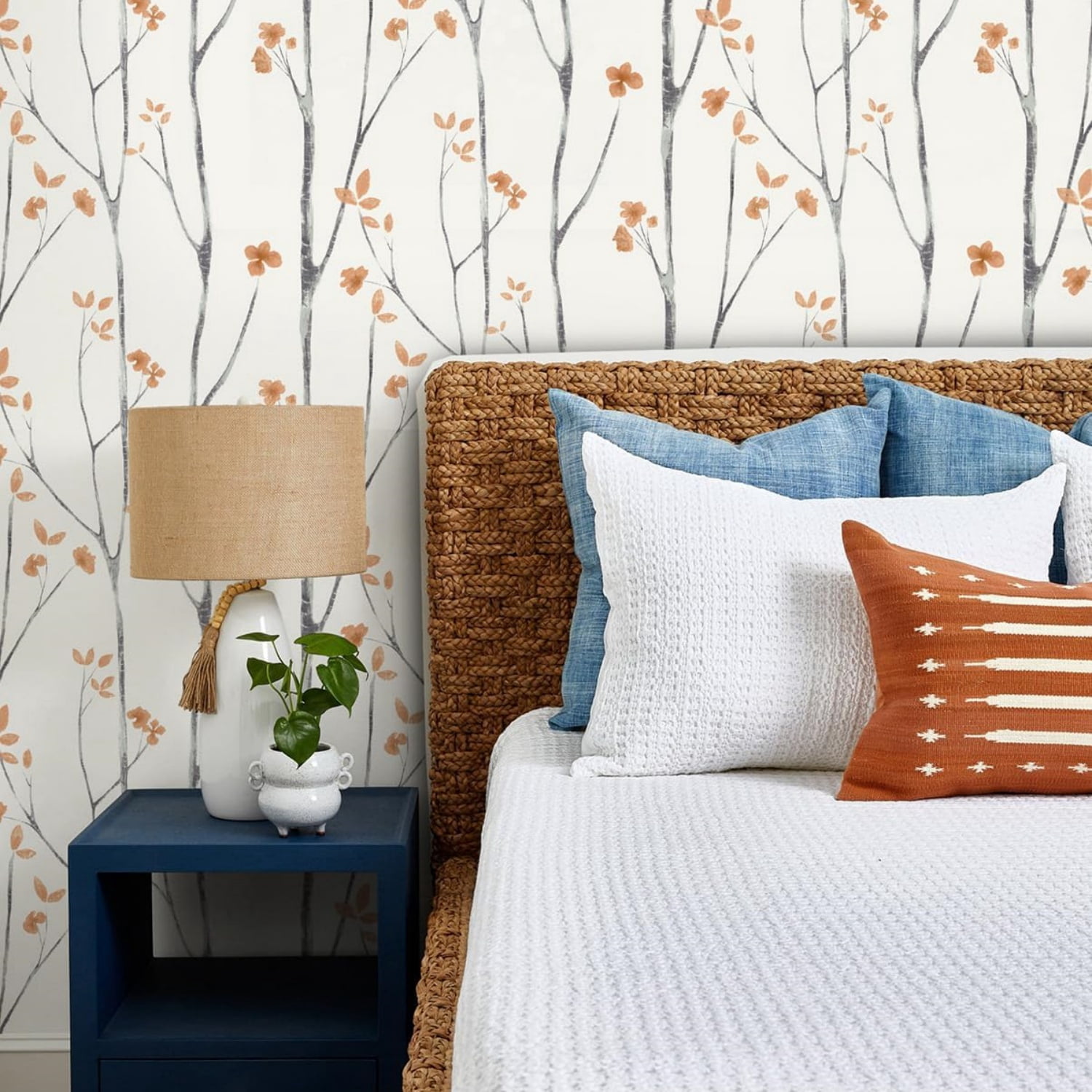 Generic Peel and Stick Wallpaper Self-Adhesive Vinyl Roll for Wall Decor (Orange, 16.14 in x 393.7 in) 4wg91