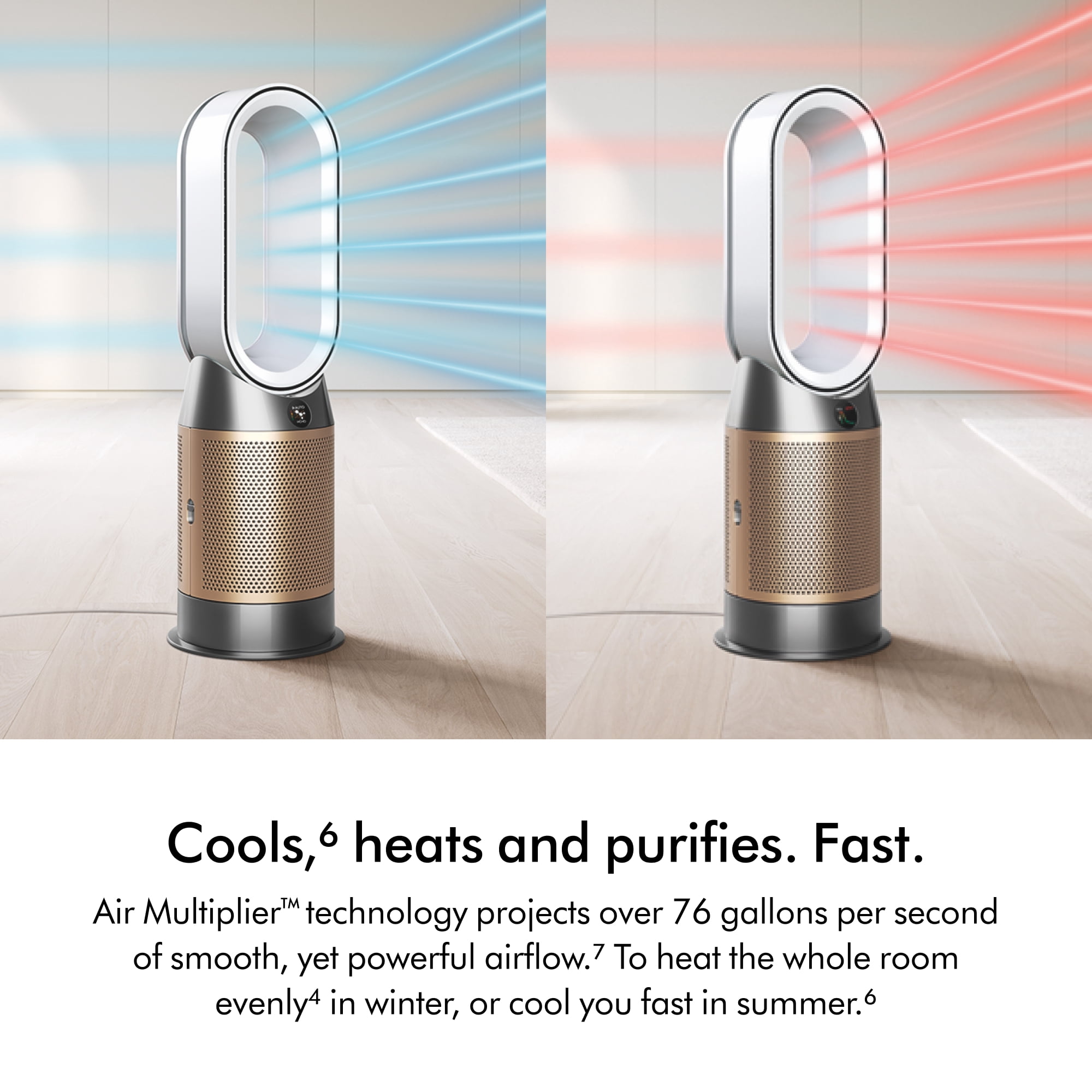 Dyson Purifier Hot+Cool HP2 Air Purifier and Heater (White/Gold) 2p82f