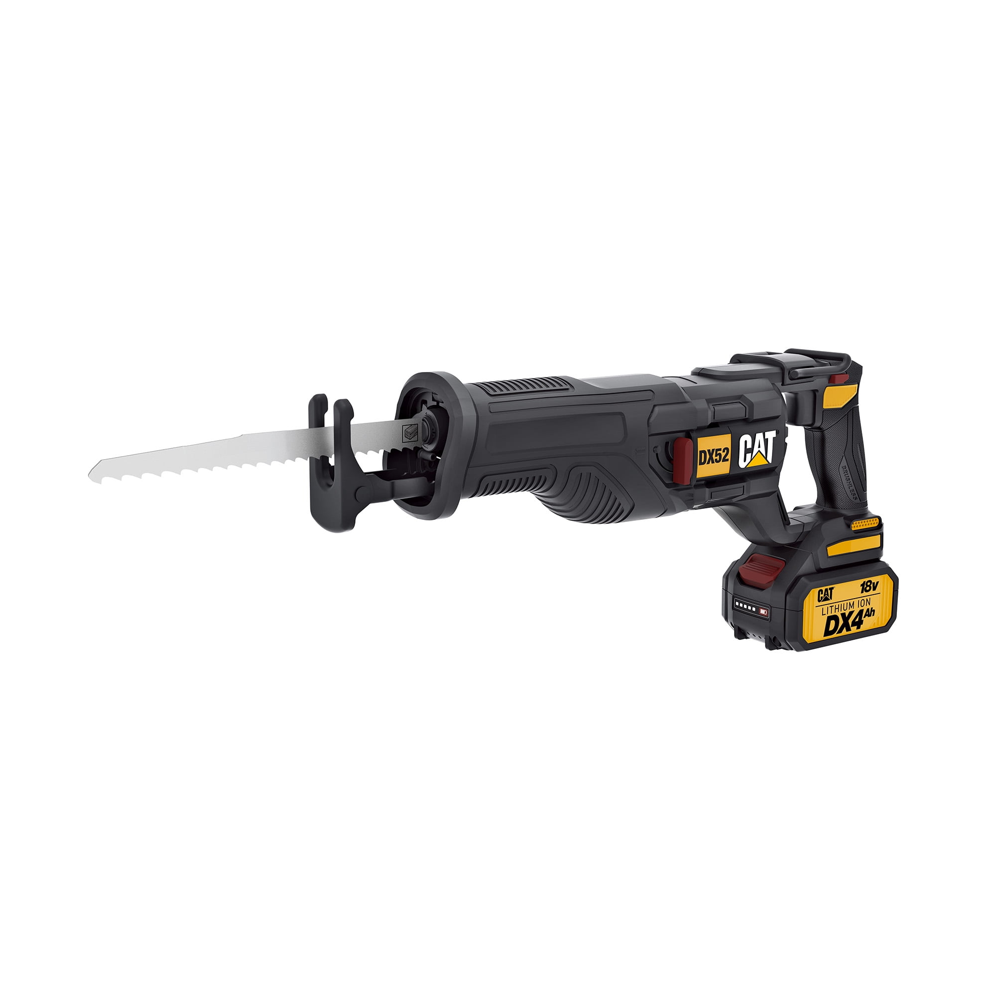 Caterpillar DX52 18V Cordless Brushless Reciprocating Saw with 4.0Ah Battery and Charger (1.19 in Stroke) 439vh