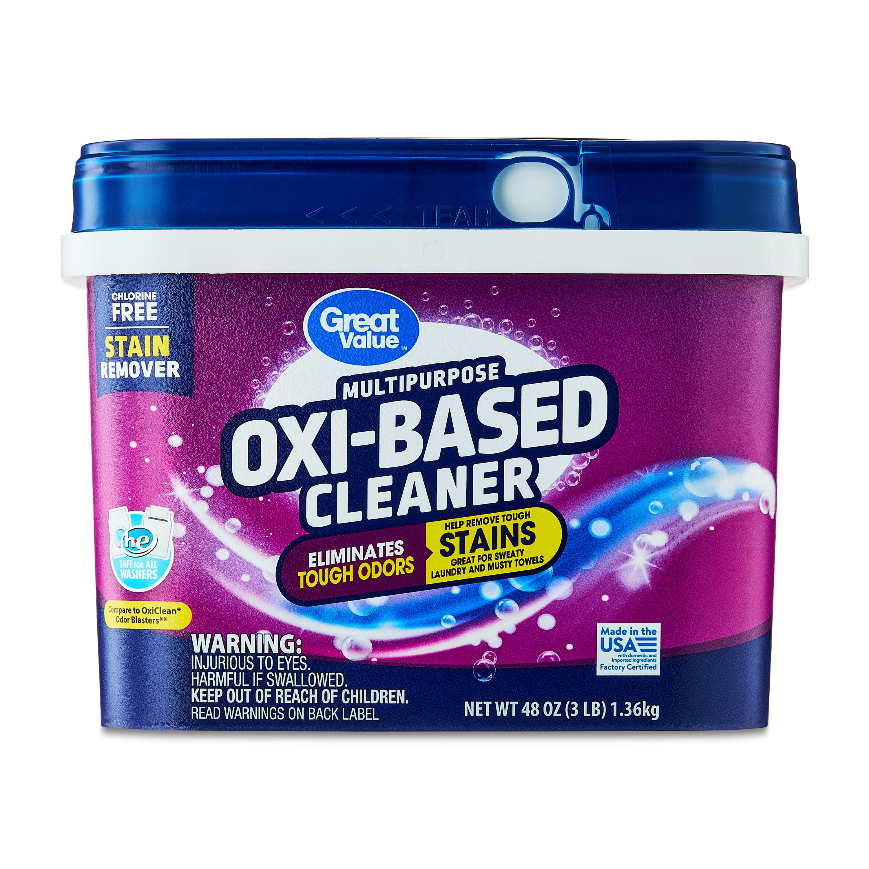 Great Value Multipurpose Oxi-Based Cleaner, Powerful Stain and Odor Remover (3 lb) e4g1k